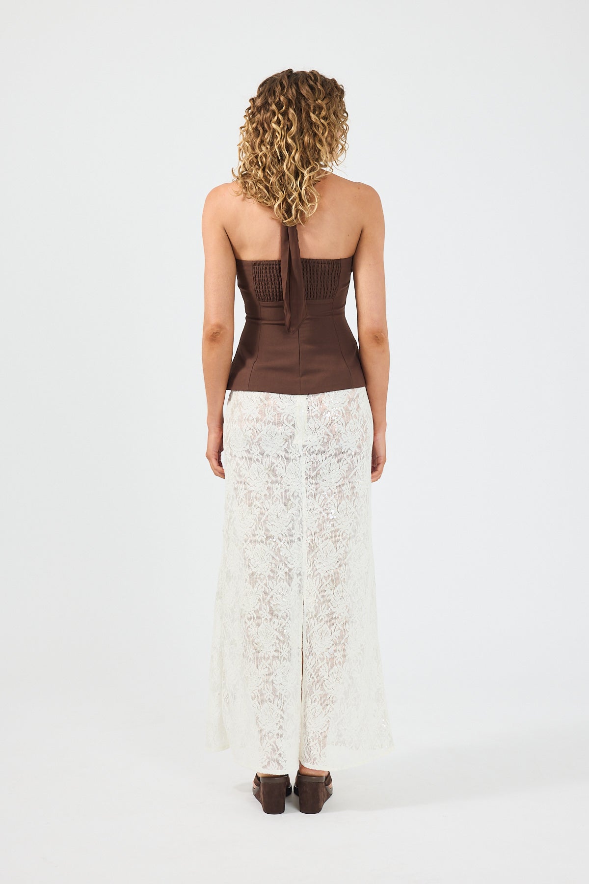 Perfect Stranger Lula Halter Top Brown