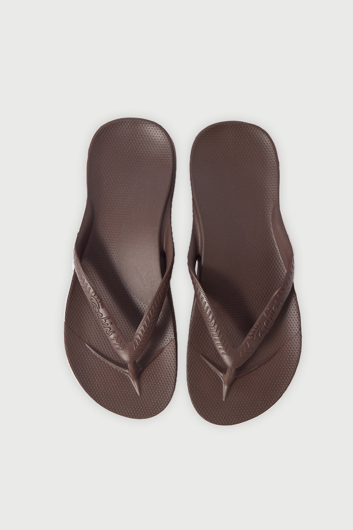 Archies Footwear Arch Support Thong Chocolate Brown
