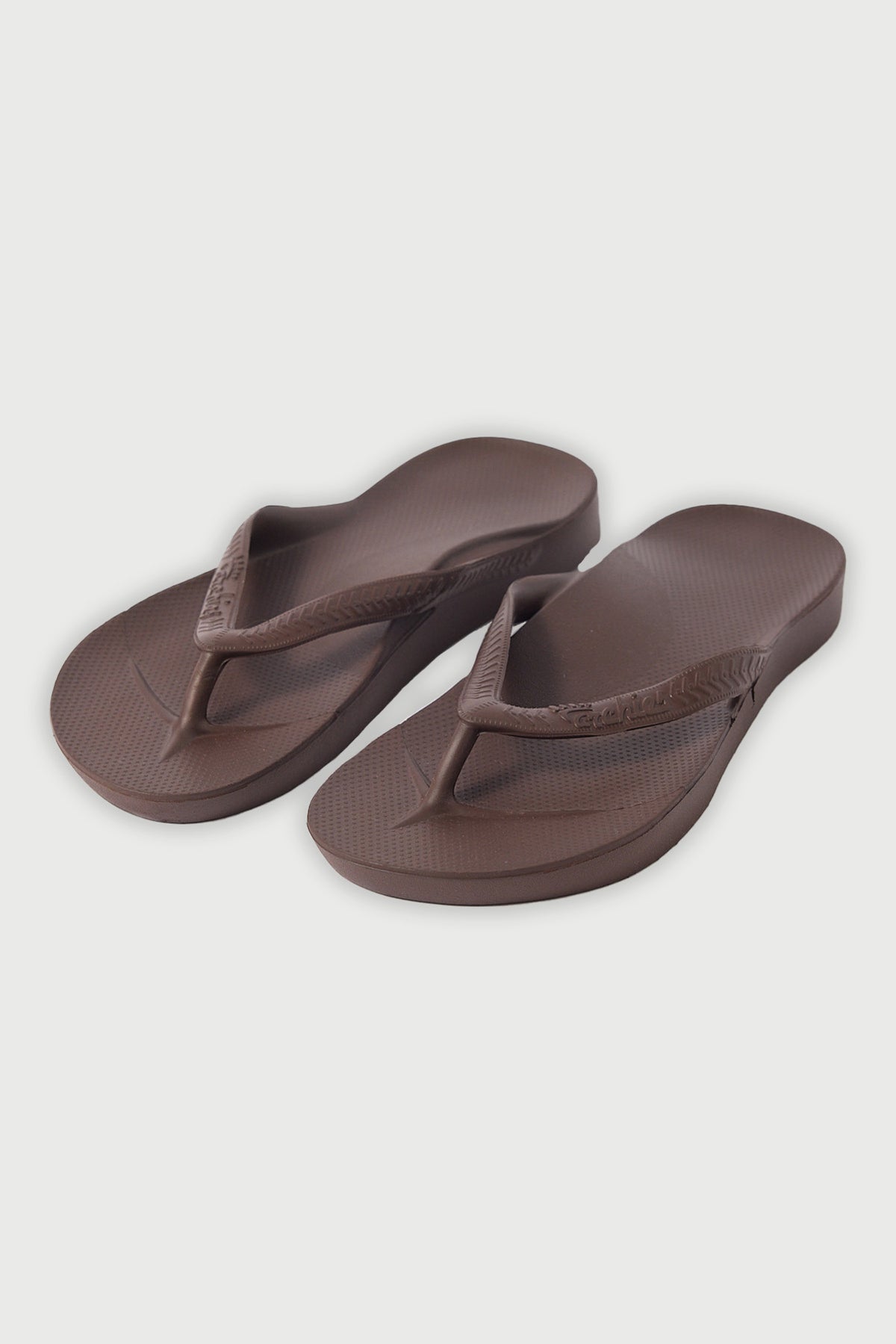 Archies Footwear Arch Support Thong Chocolate Brown