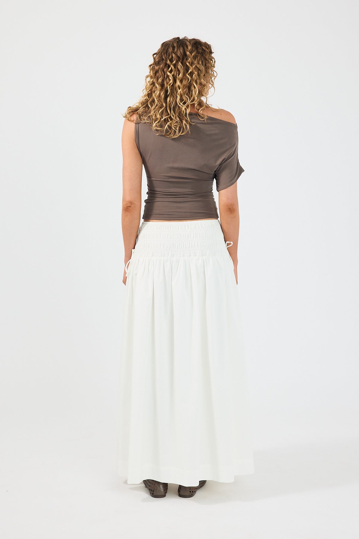 Perfect Stranger Harley Off Shoulder Top Brown