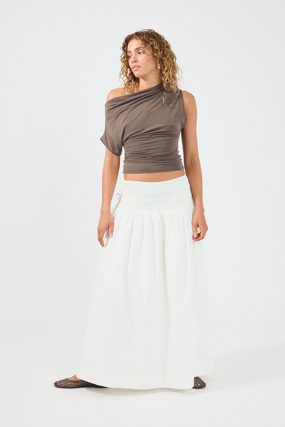 Perfect Stranger Harley Off Shoulder Top Brown