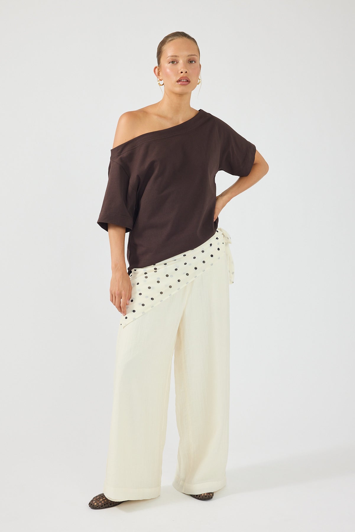 Perfect Stranger Sylvie High Rise Pants Cream