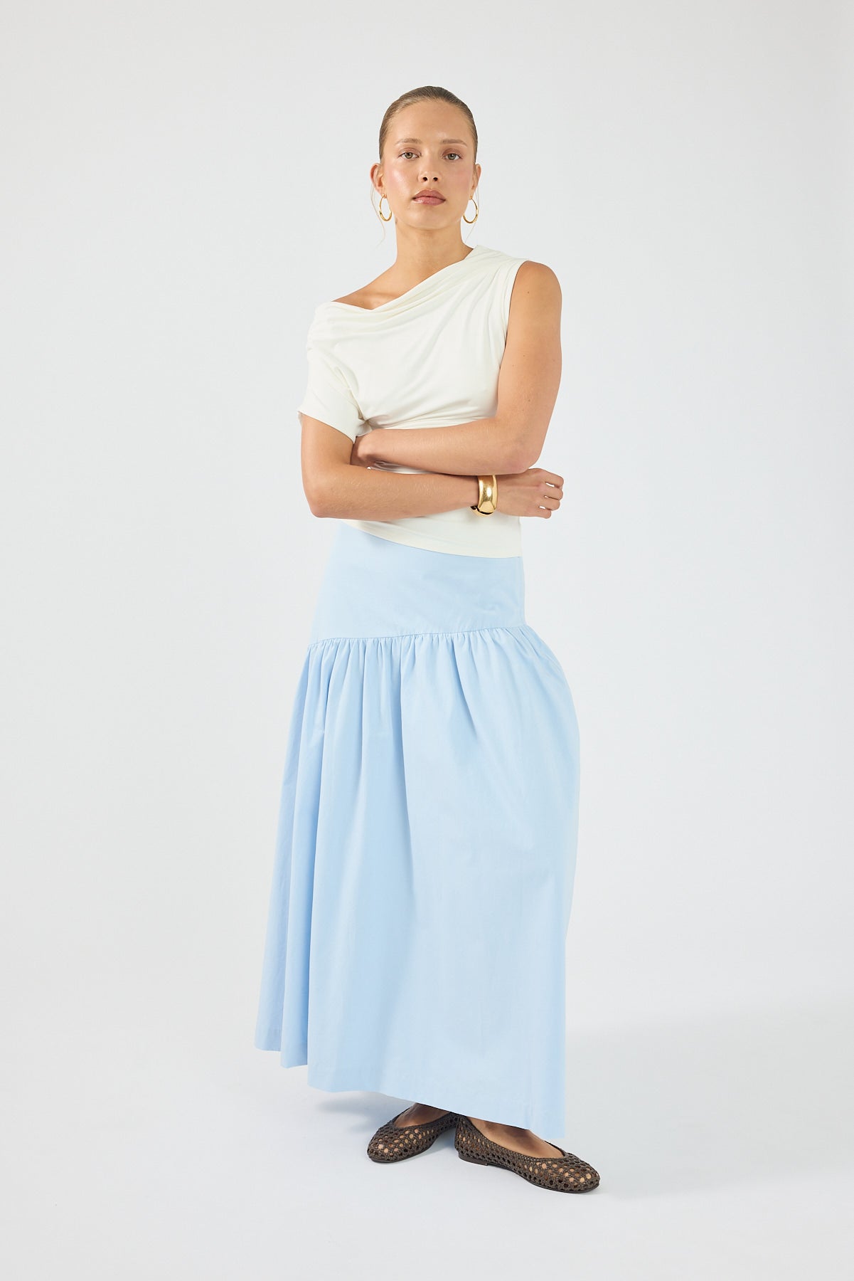 Perfect Stranger Monti Maxi Skirt Blue