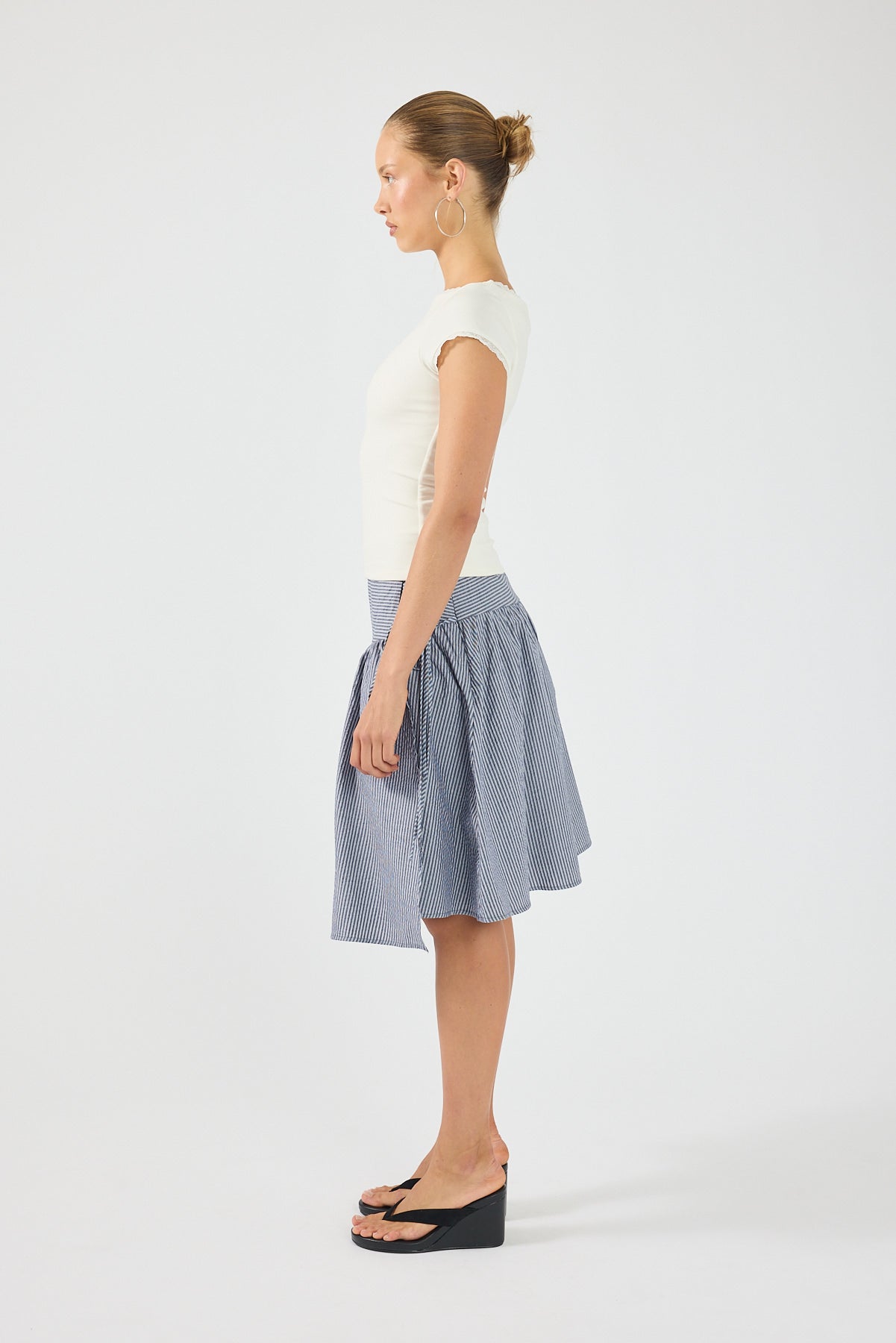 Perfect Stranger Lace Boat Neck T-Shirt White