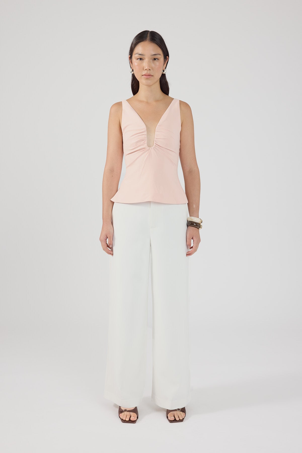 Perfect Stranger Robie High Rise Suiting Pants White