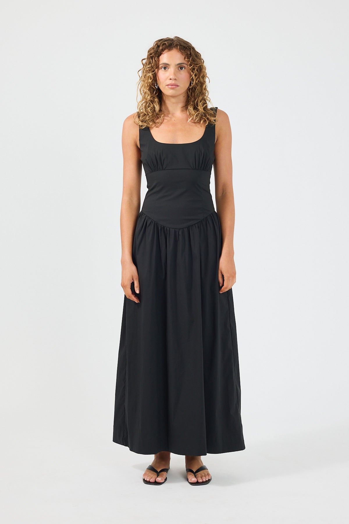 Perfect Stranger Ayana Corset Maxi Dress Black