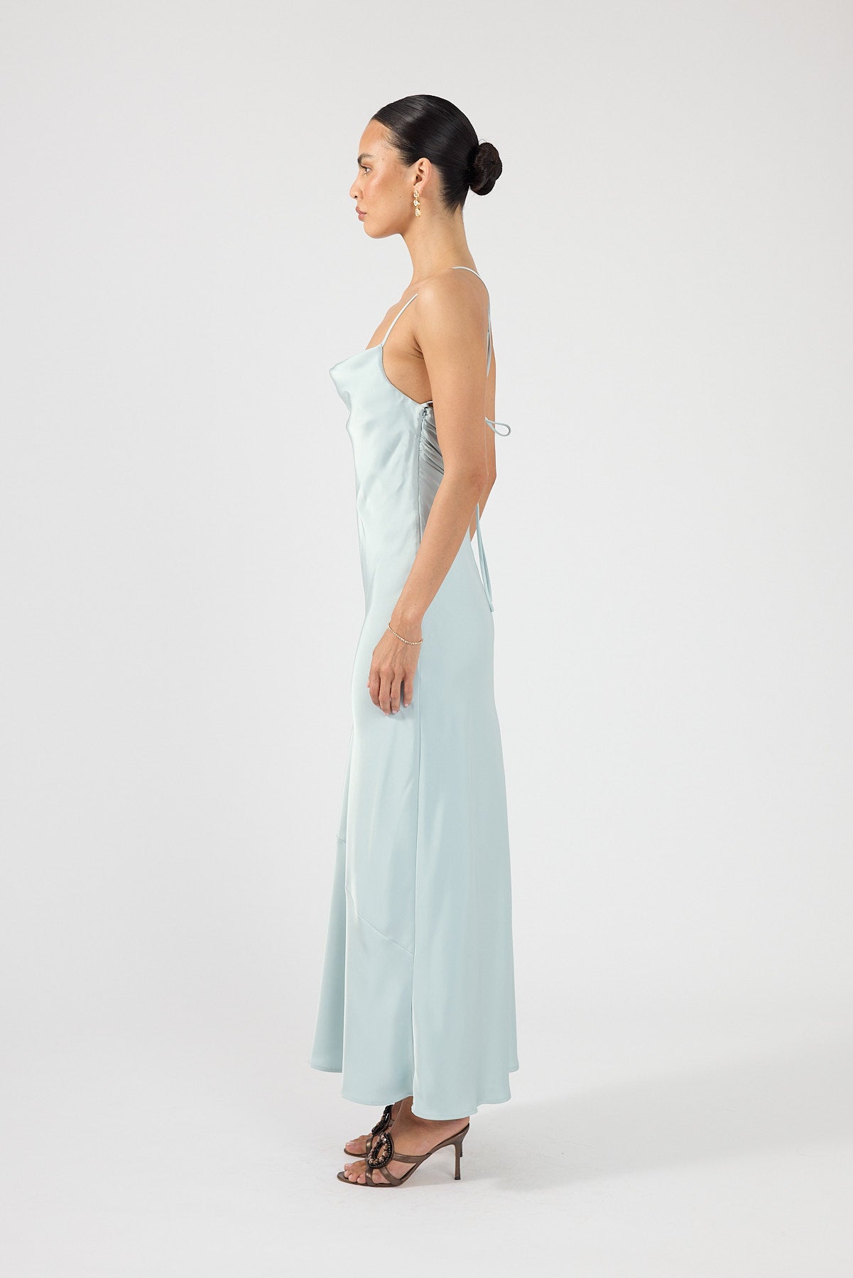 Perfect Stranger Leena Cowl Maxi Dress Sea Mist