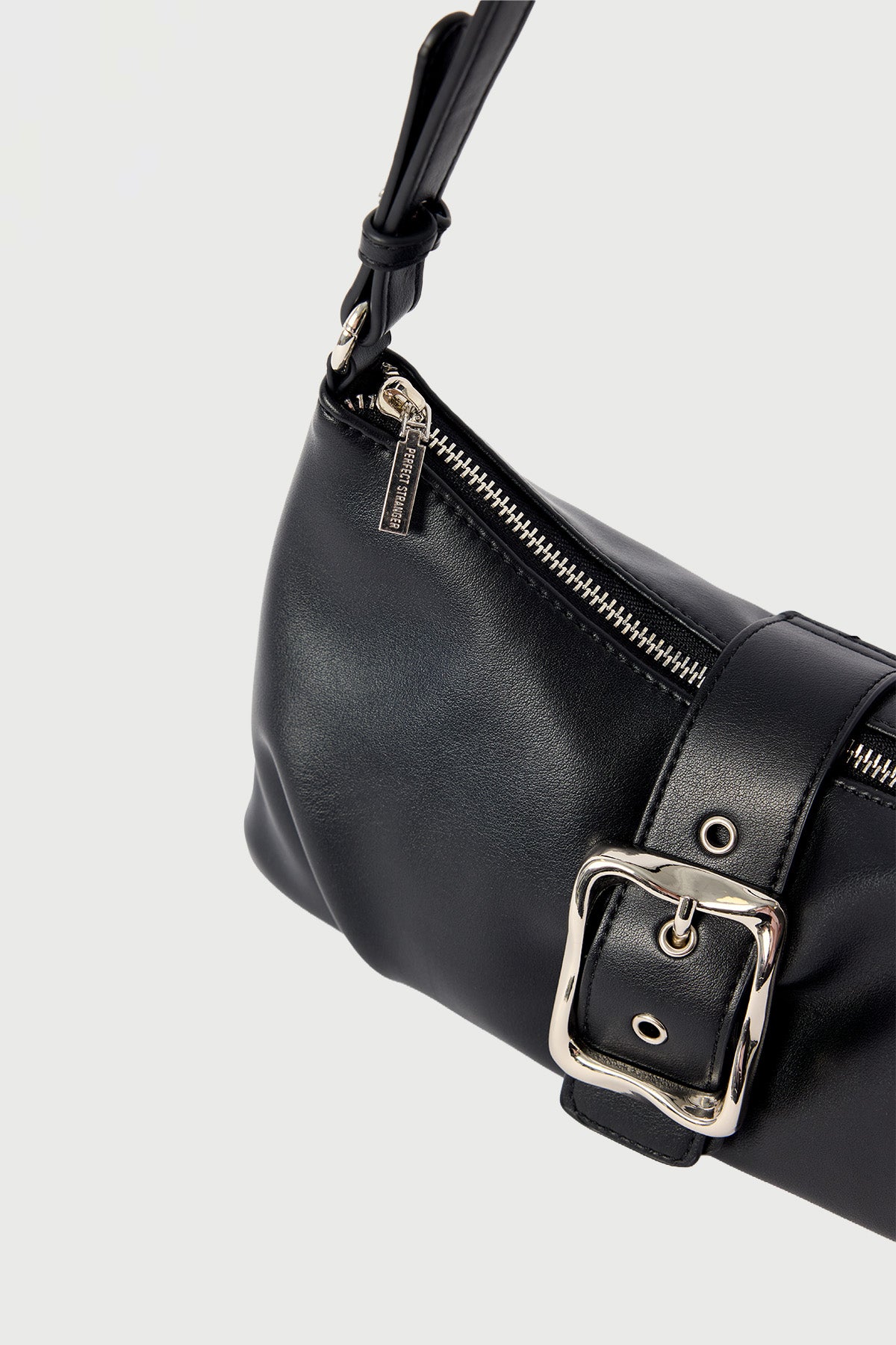 Perfect Stranger Enola Buckle Shoulder Bag Black
