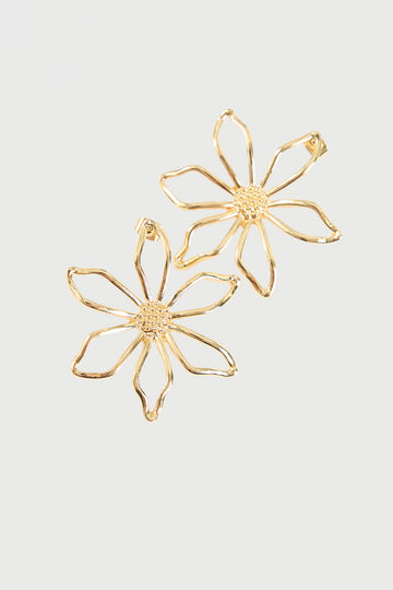 Perfect Stranger Nerine Floral Earrings 18K Gold Plated