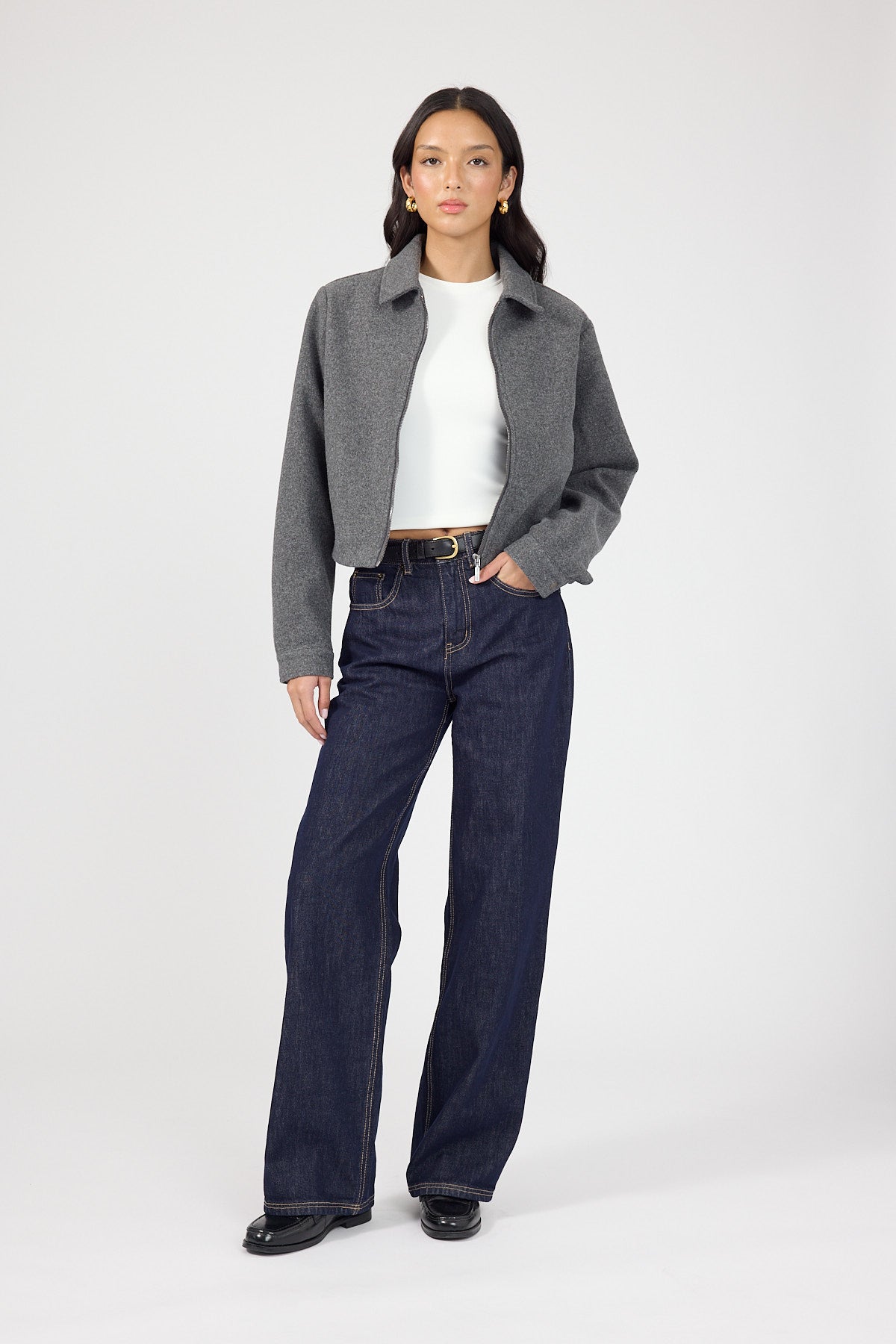 Perfect Stranger Brighton Felt Jacket Grey