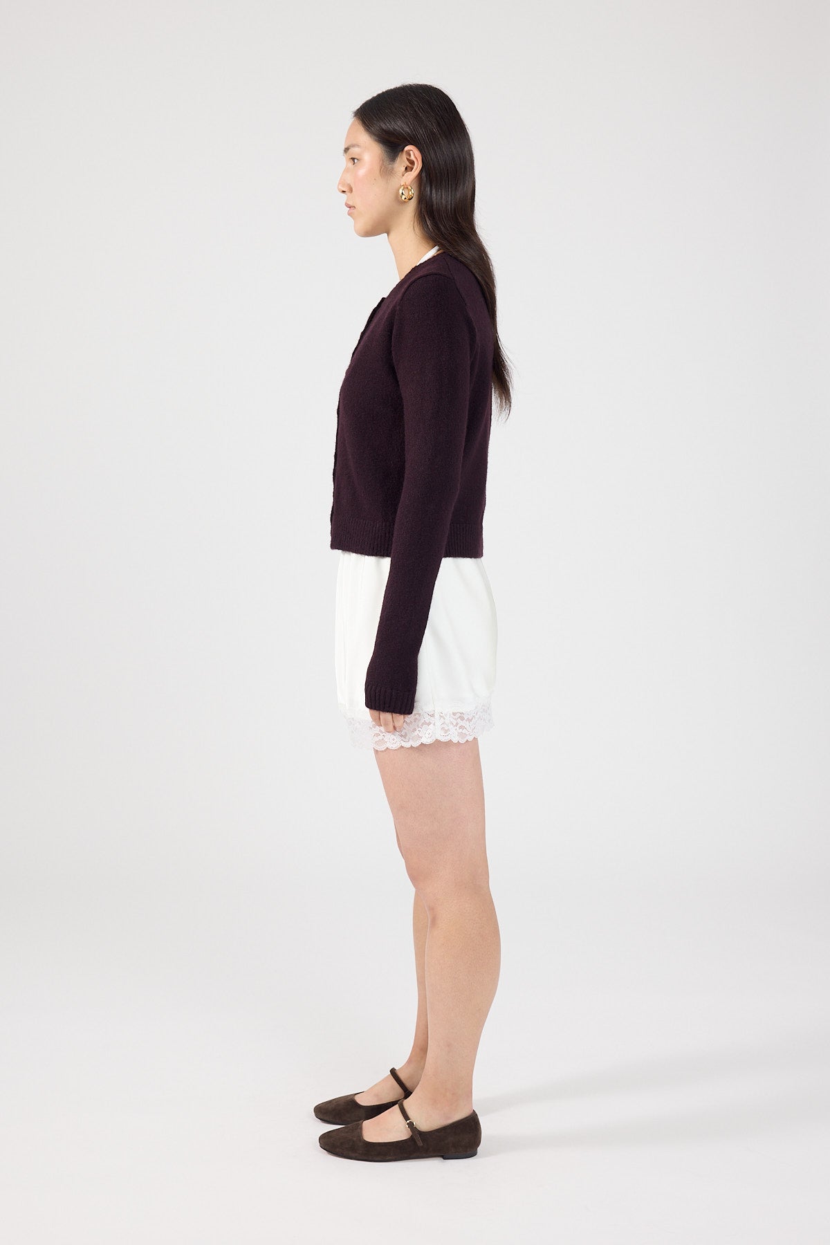 Perfect Stranger Taryn Knit Cardigan Dark Brown