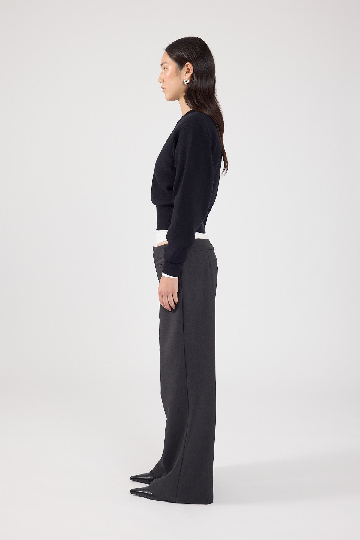 Perfect Stranger Gabby Crew Neck Knit Jumper Black