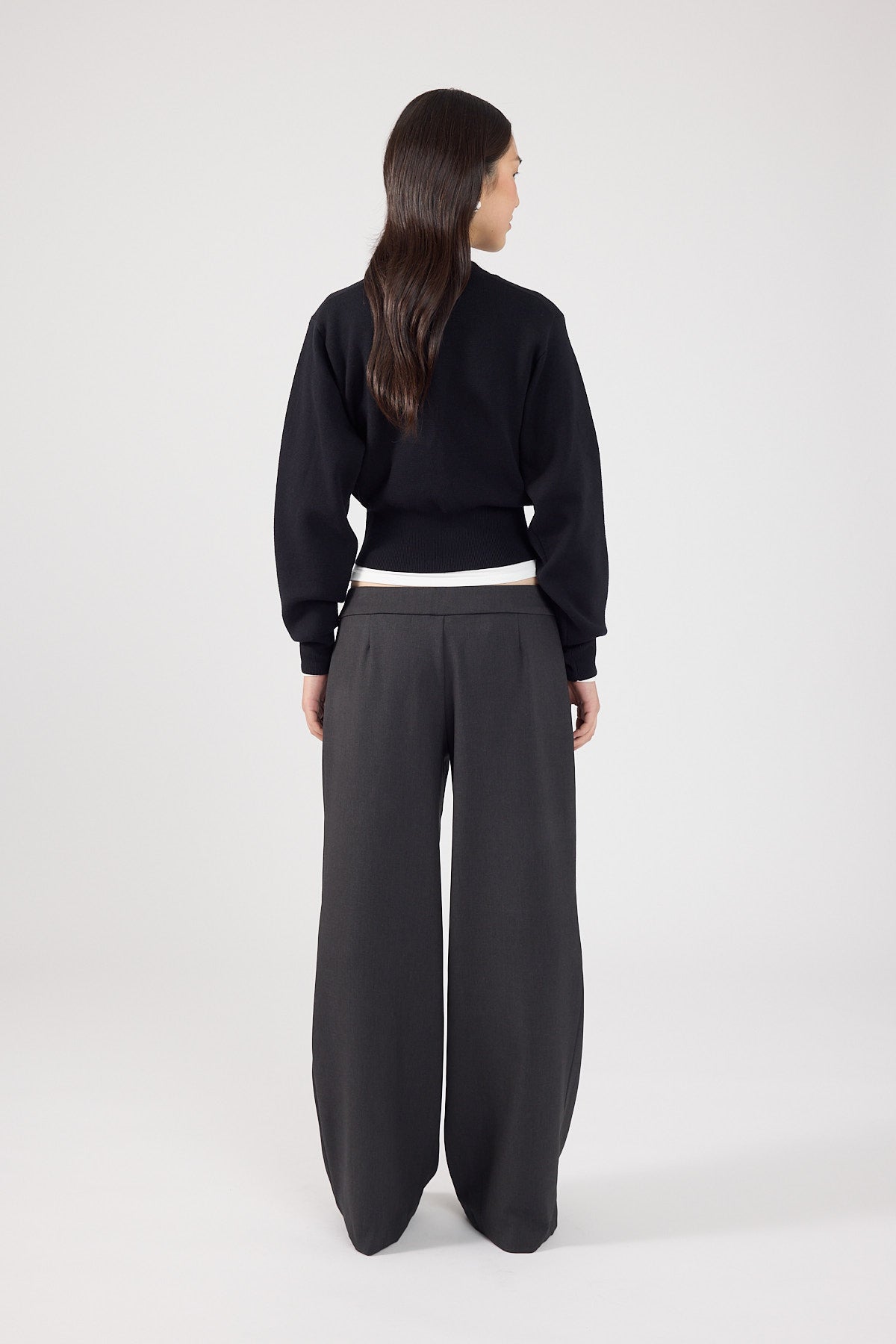 Perfect Stranger Gabby Crew Neck Knit Jumper Black