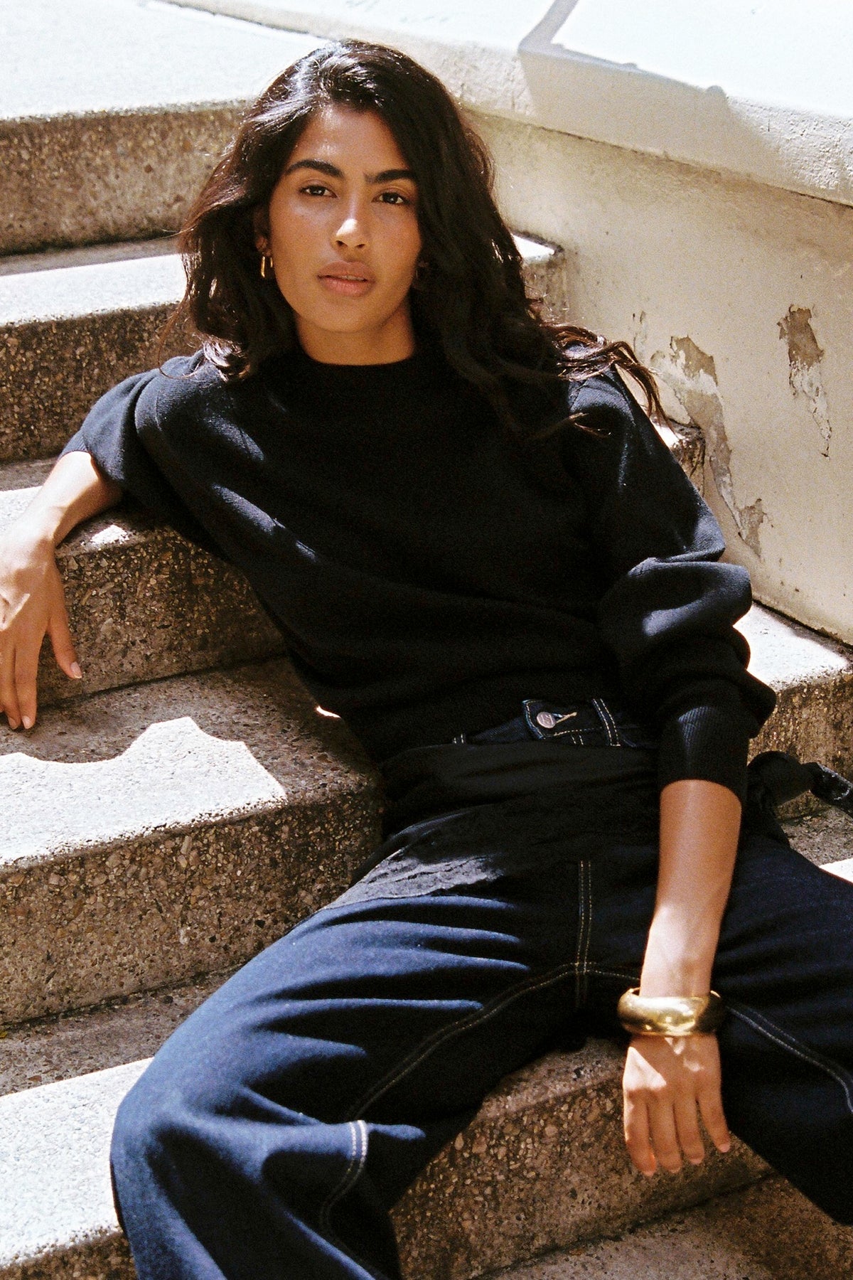 Perfect Stranger Gabby Crew Neck Knit Jumper Black