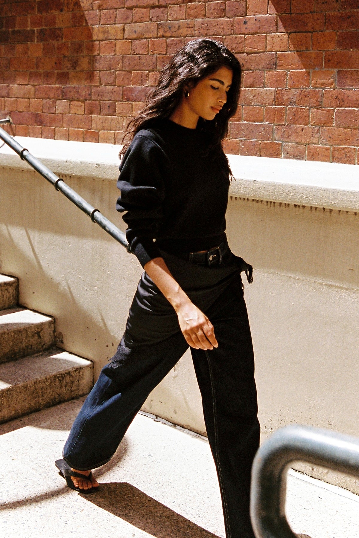 Perfect Stranger Gabby Crew Neck Knit Jumper Black