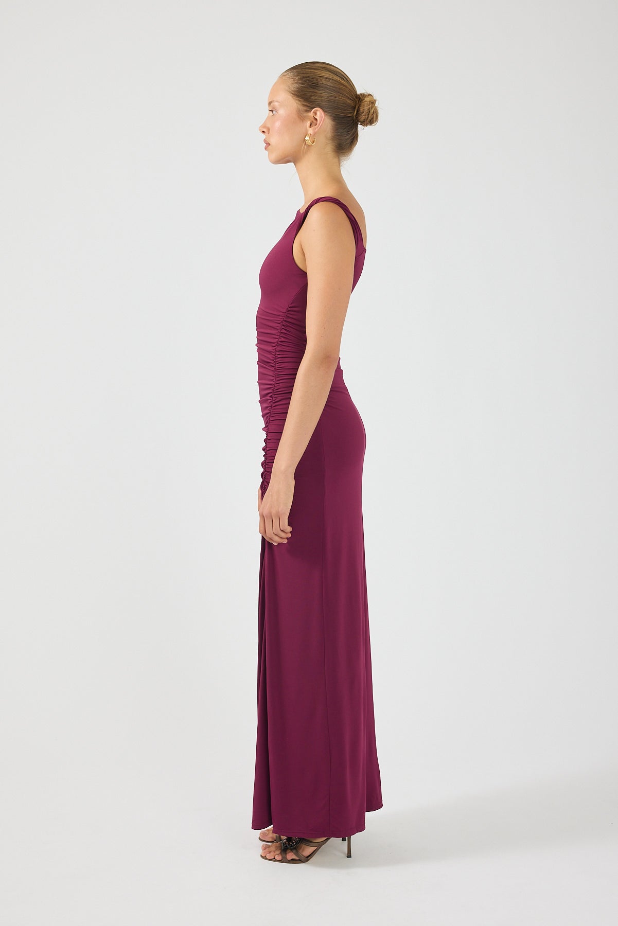Perfect Stranger Miro Twist Maxi Dress Plum