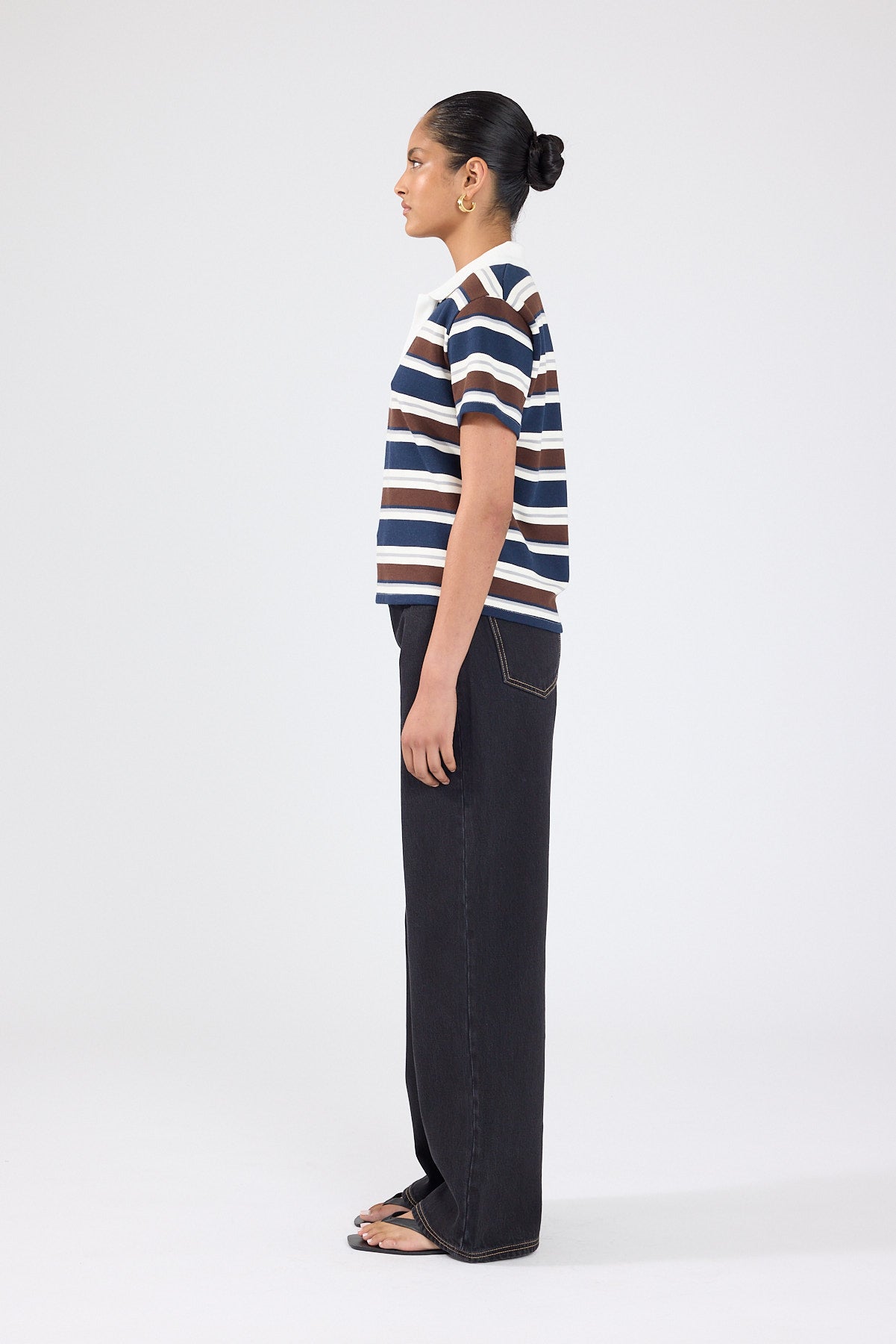 Perfect Stranger Lennon Polo T-shirt Blue Stripe
