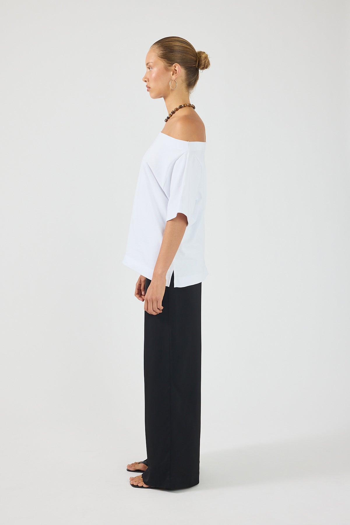 Perfect Stranger Ellie Satin Mid Rise Pants Black