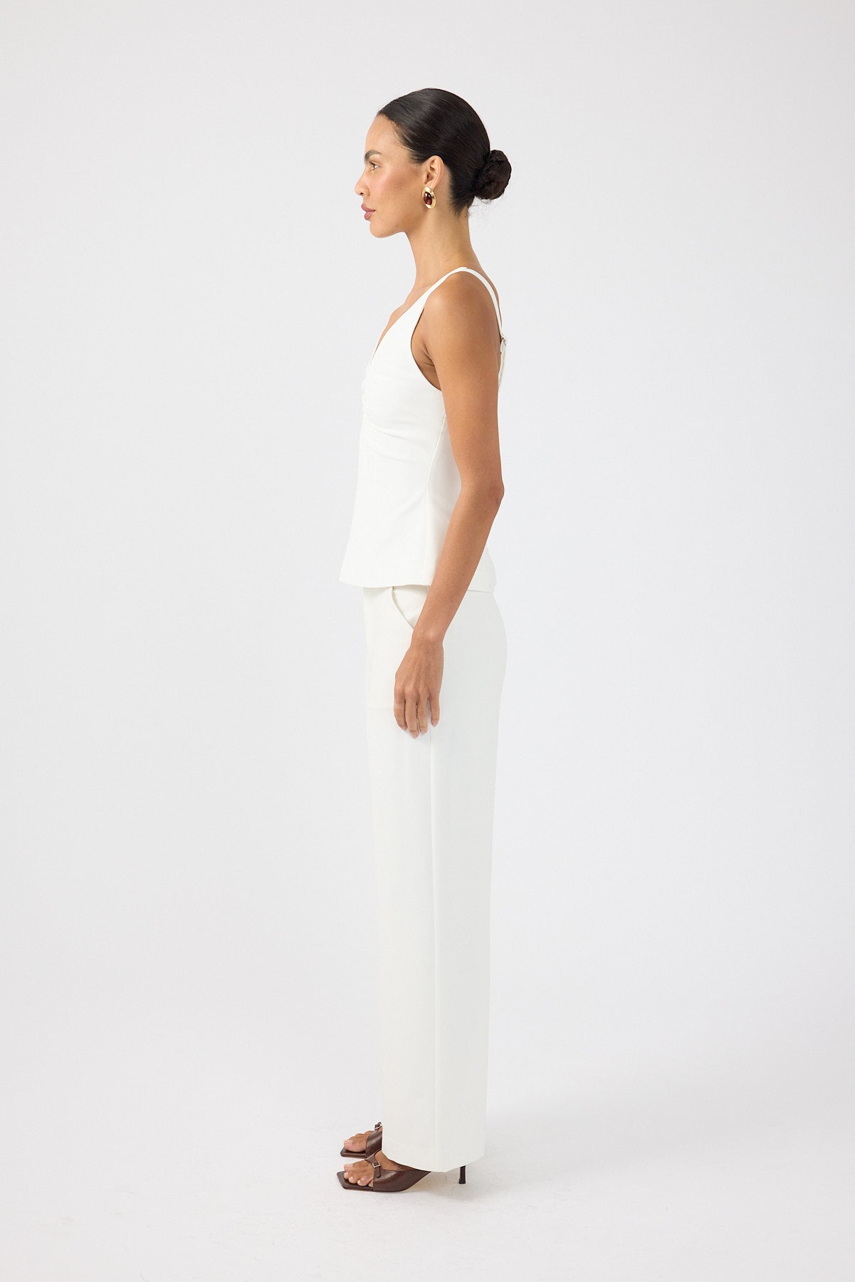 Perfect Stranger Lori Petite High Rise Pants White