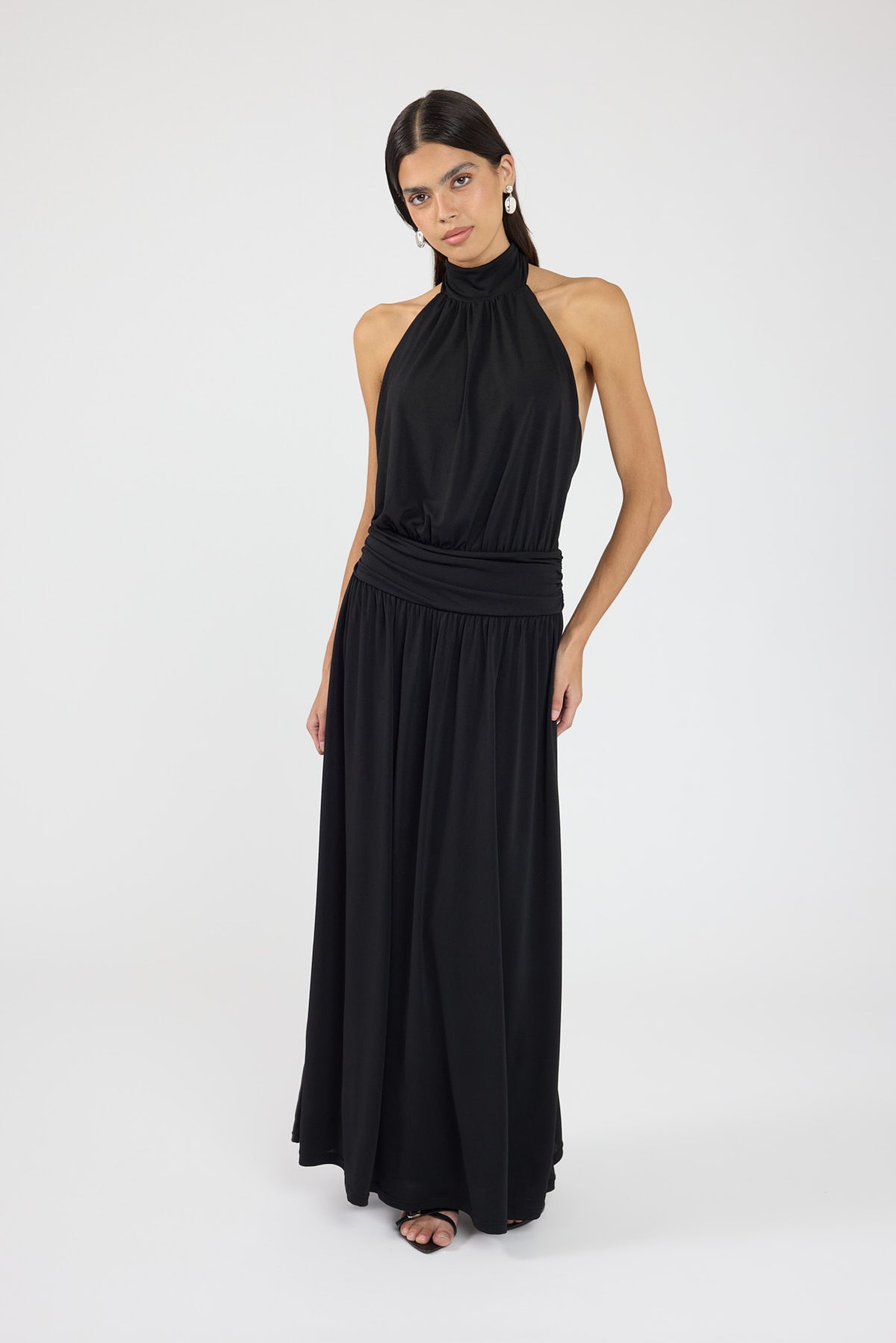 Perfect Stranger Finn Halter Maxi Dress Black
