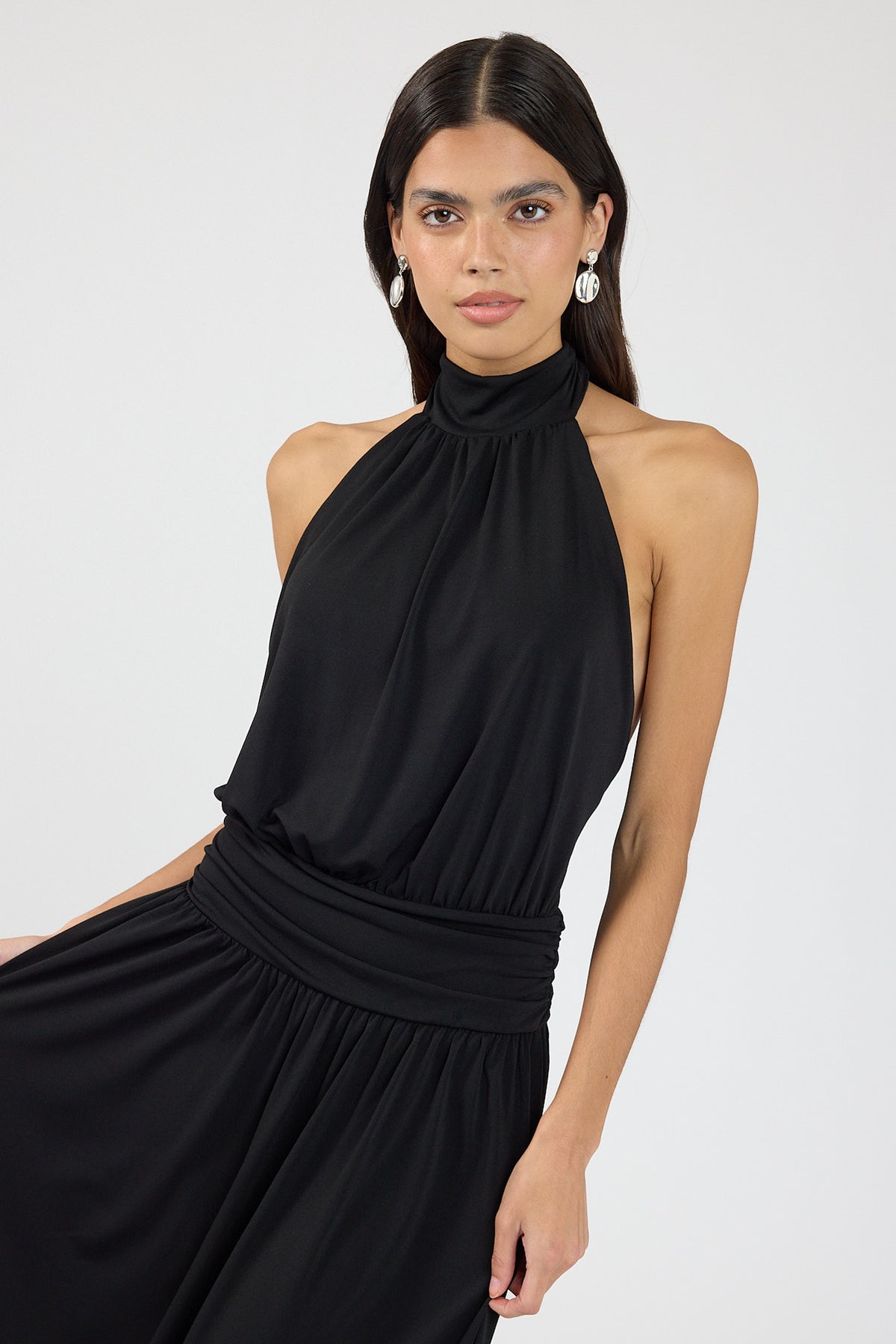 Perfect Stranger Finn Halter Maxi Dress Black