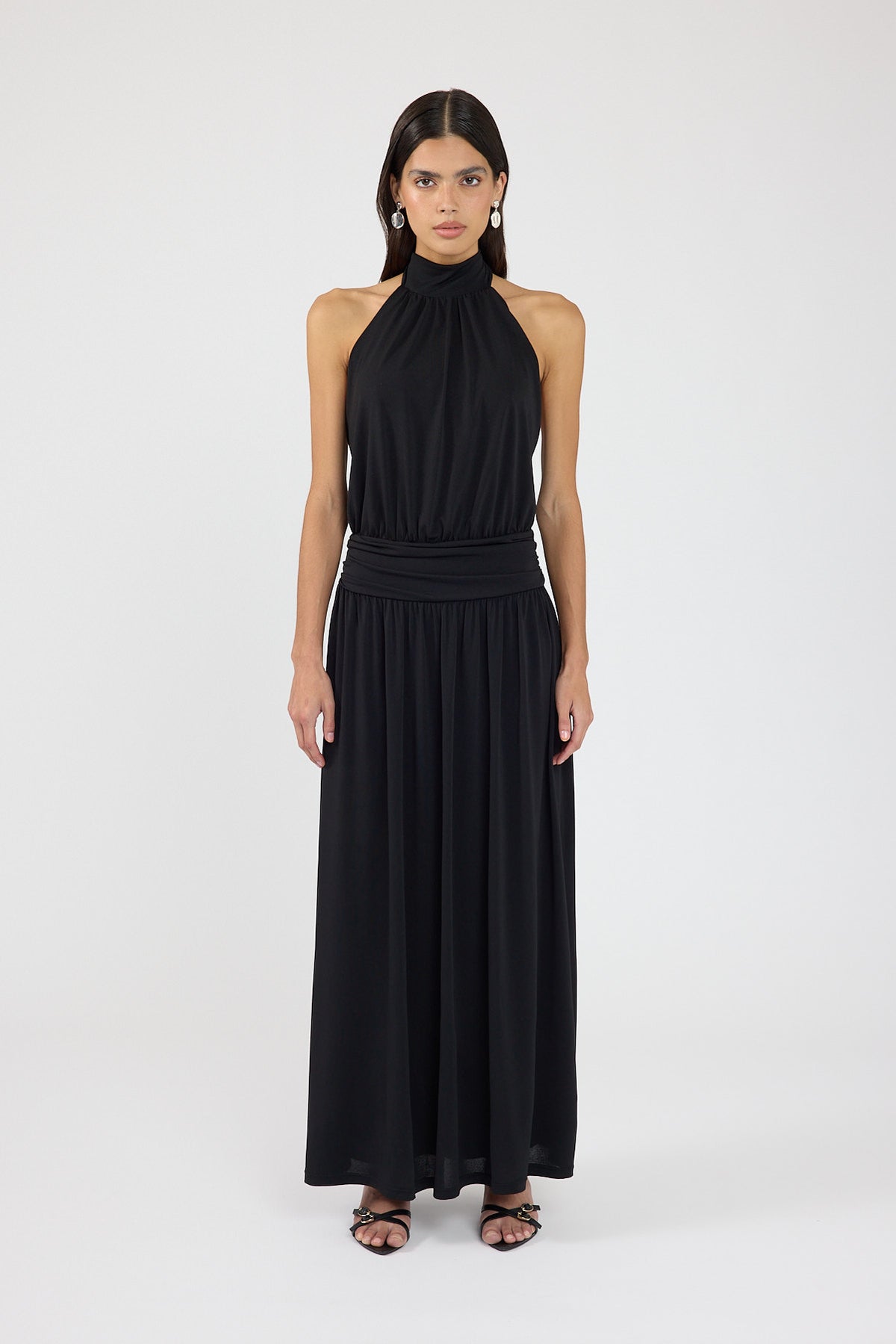 Perfect Stranger Finn Halter Maxi Dress Black