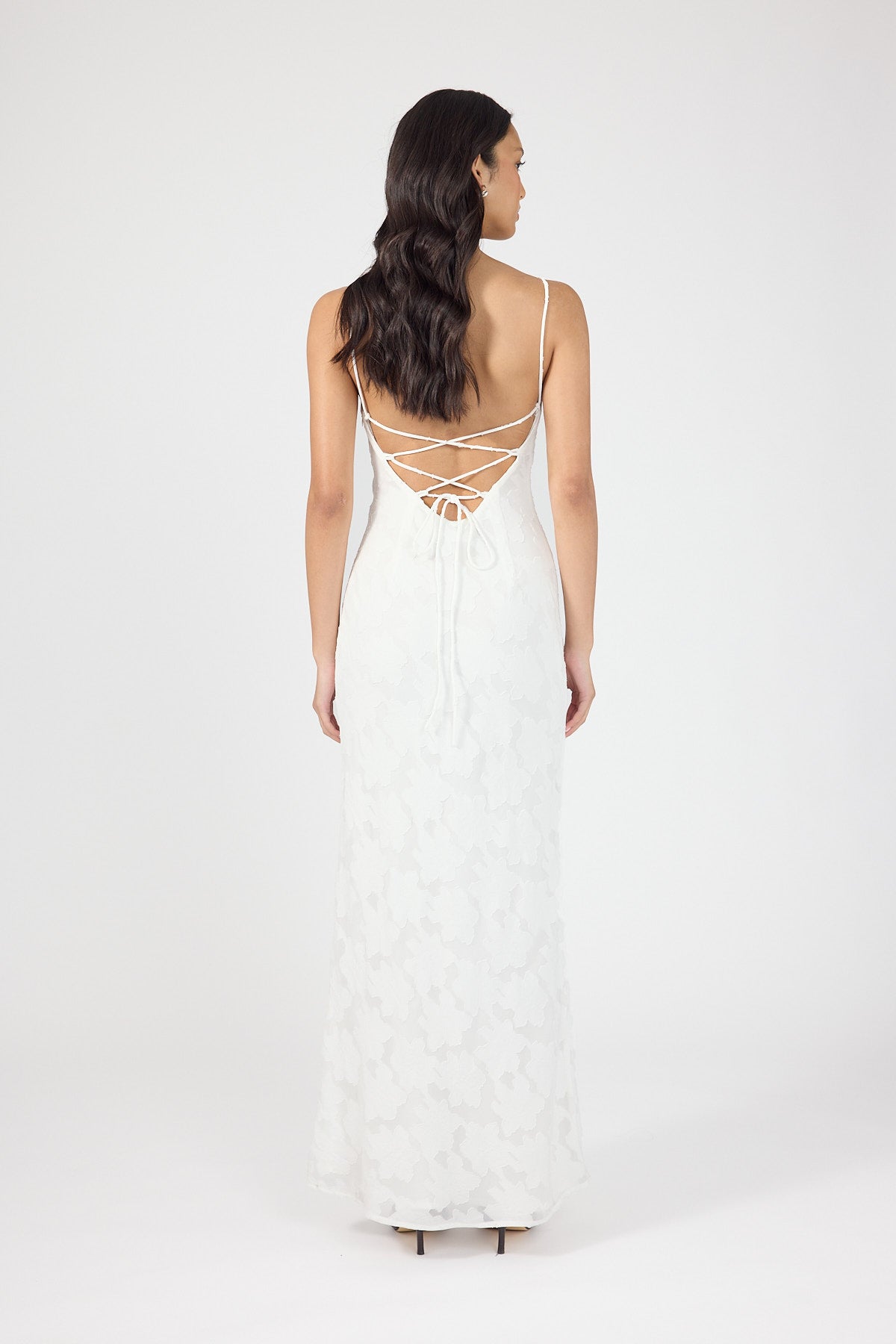 Perfect Stranger Hattie Jacquard Maxi Dress White