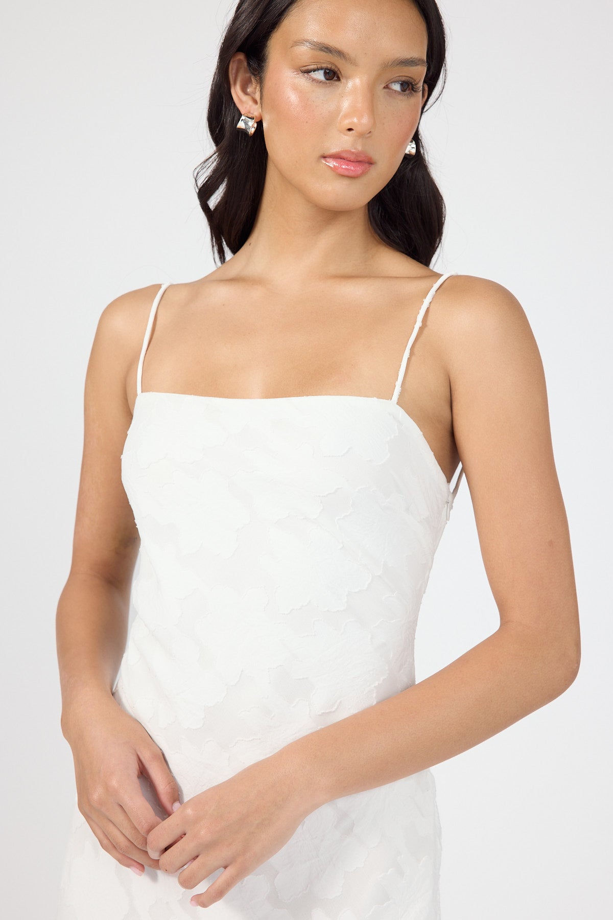 Perfect Stranger Hattie Jacquard Maxi Dress White
