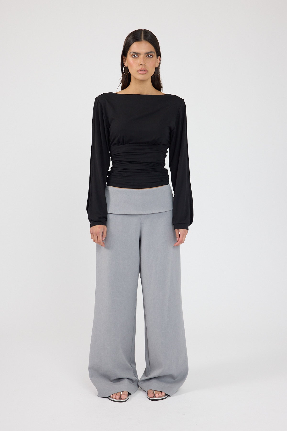 Perfect Stranger Loella Long Sleeve Top Black