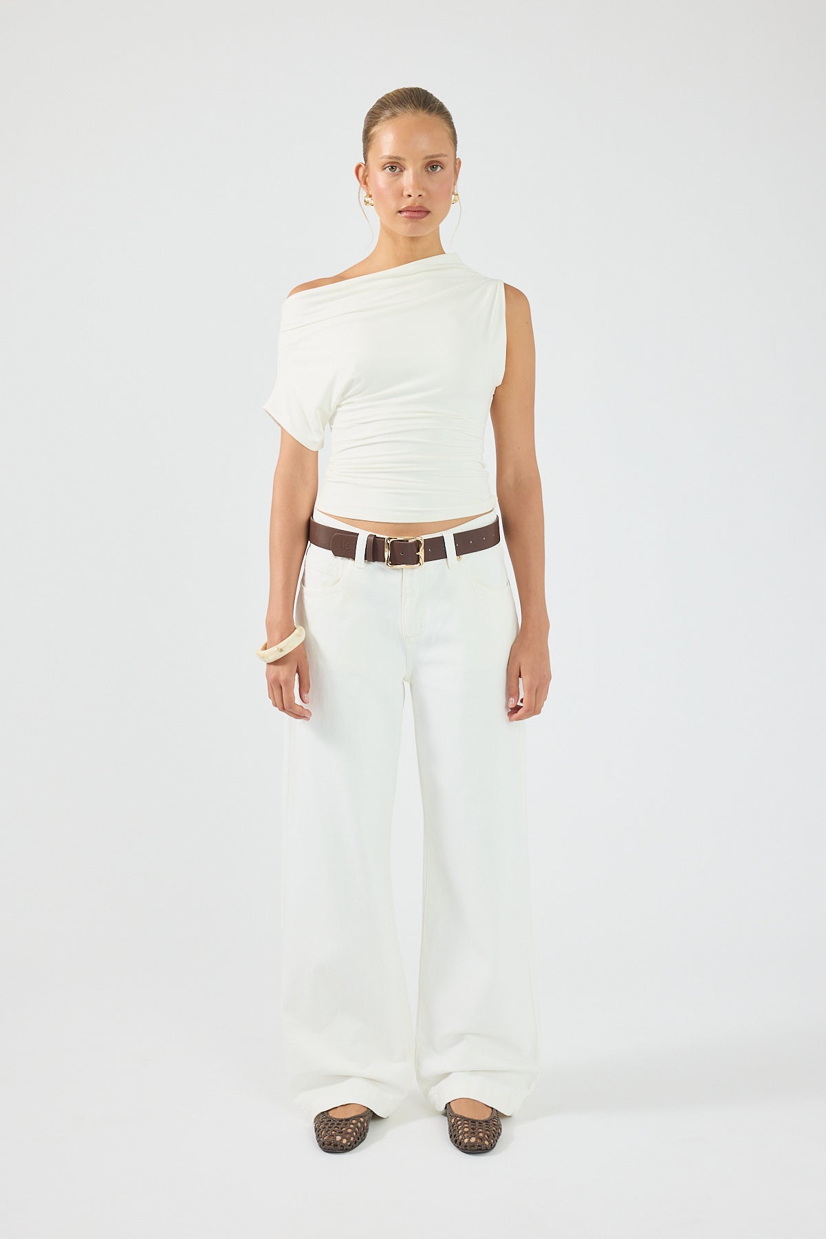 Perfect Stranger Harley Off Shoulder Top White