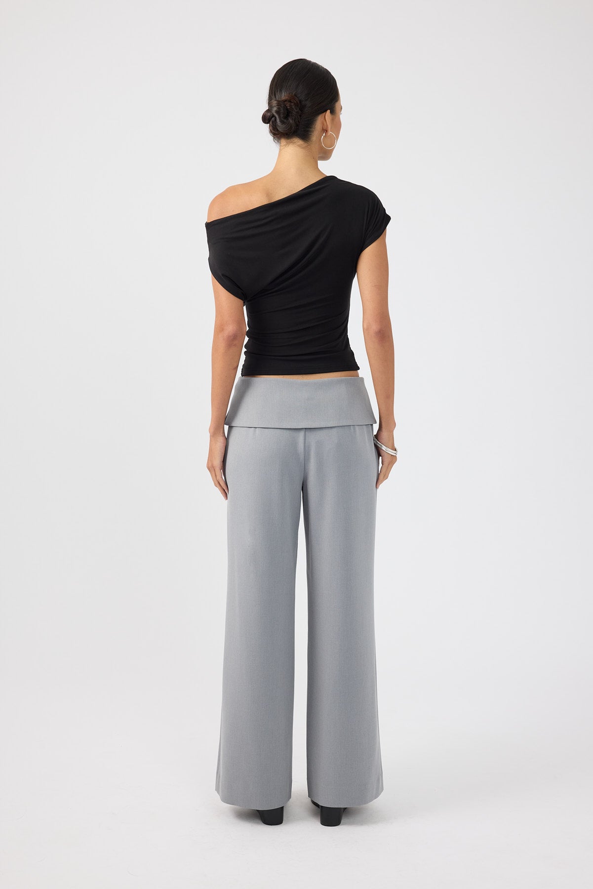 Perfect Stranger Vaila Fold Over Pant Grey