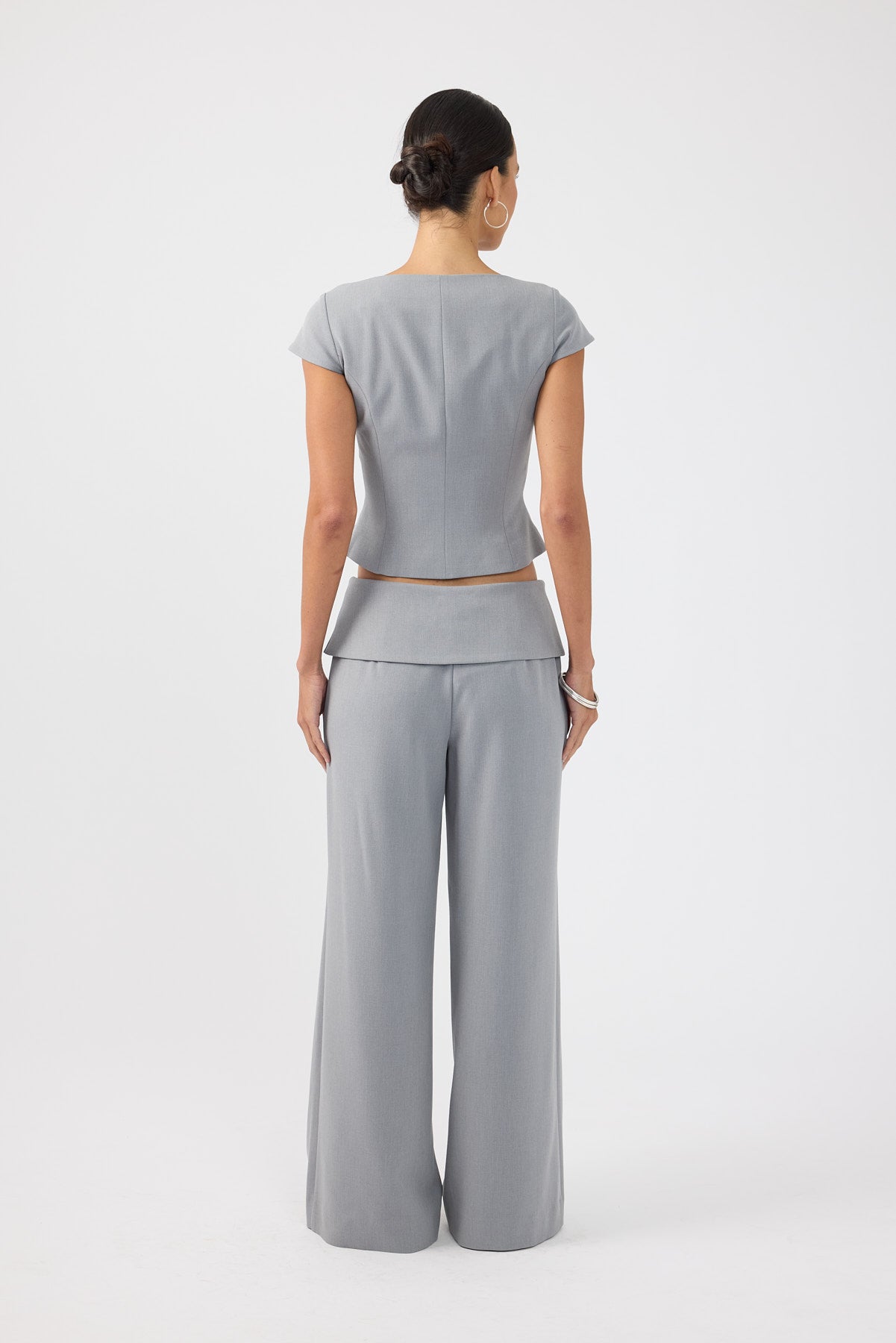 Perfect Stranger Vaila Fold Over Pant Grey