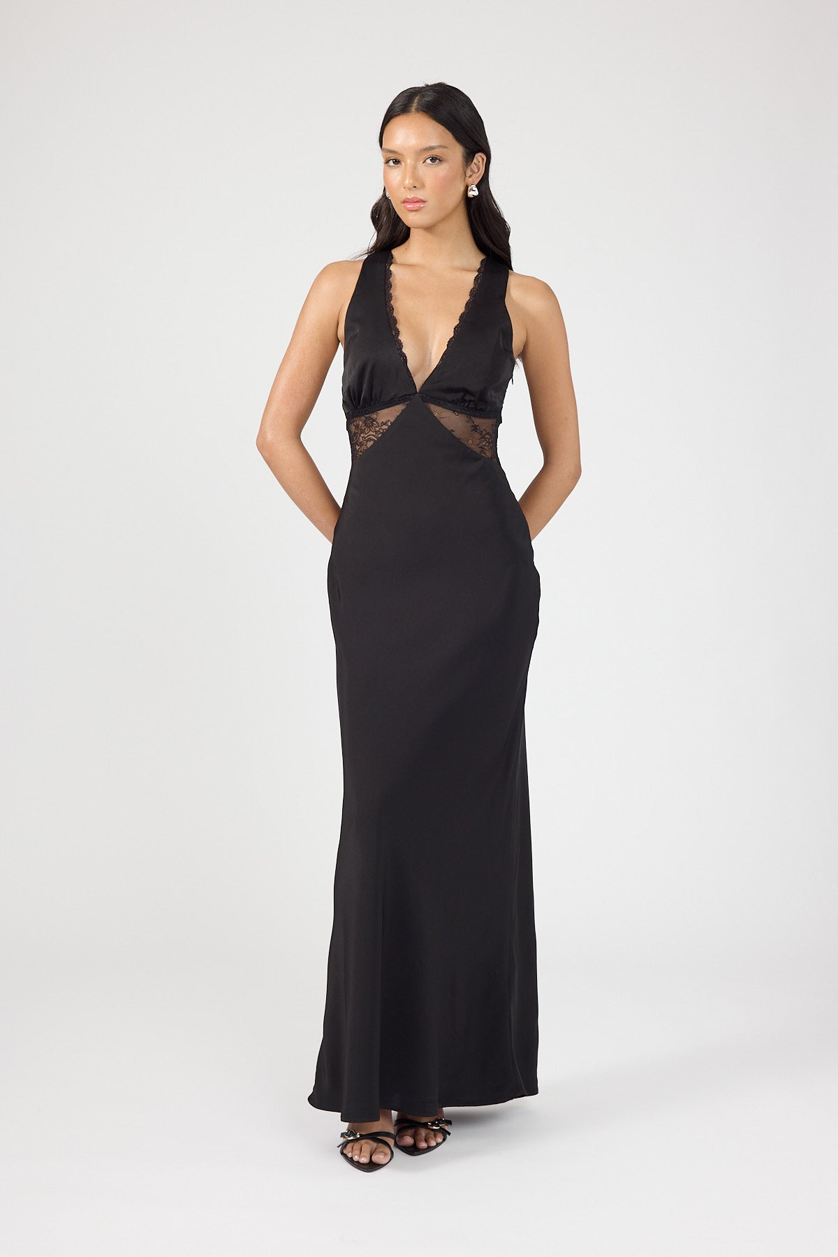 Perfect Stranger Sol Lace Maxi Dress Black