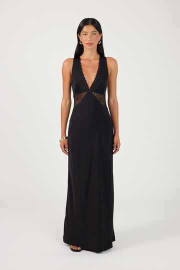 Perfect Stranger Sol Lace Maxi Dress Black