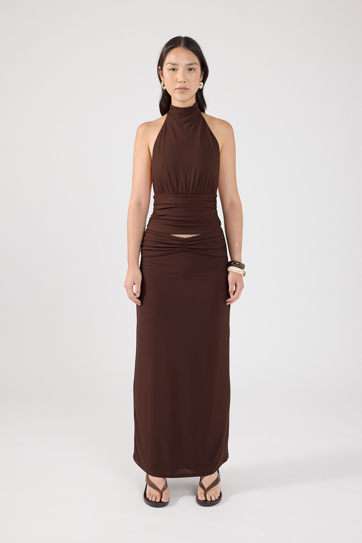 Perfect Stranger Aria Halter Top Brown