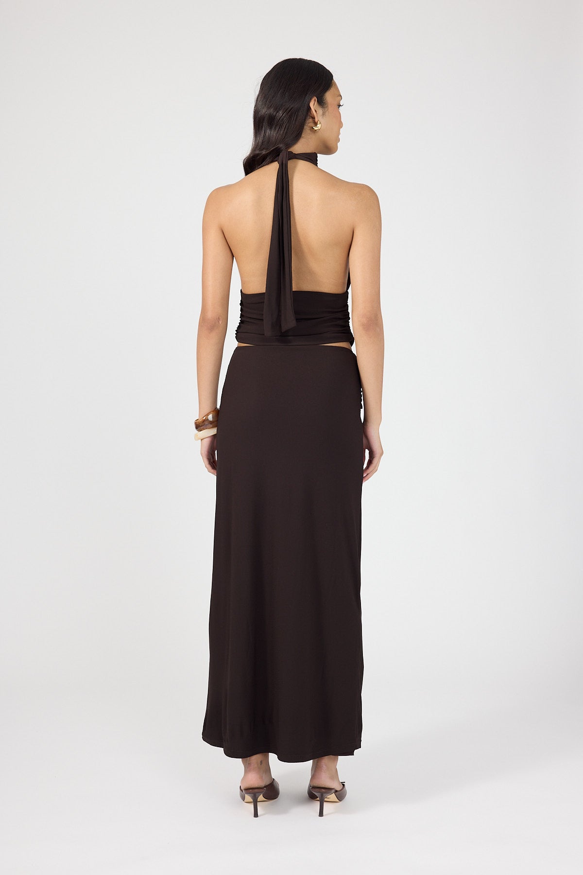 Perfect Stranger Aria Halter Top Brown