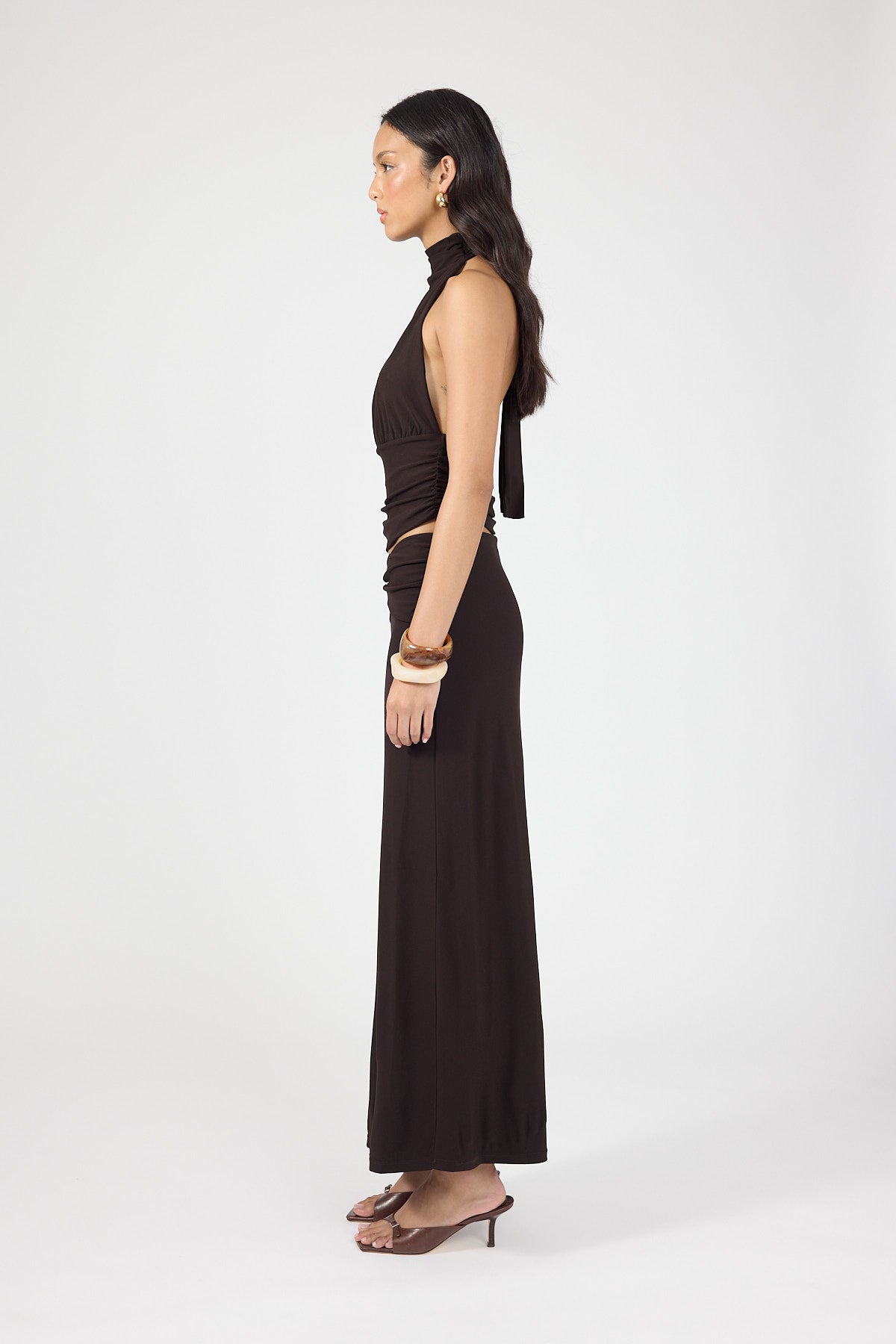 Perfect Stranger Aria Maxi Skirt Brown