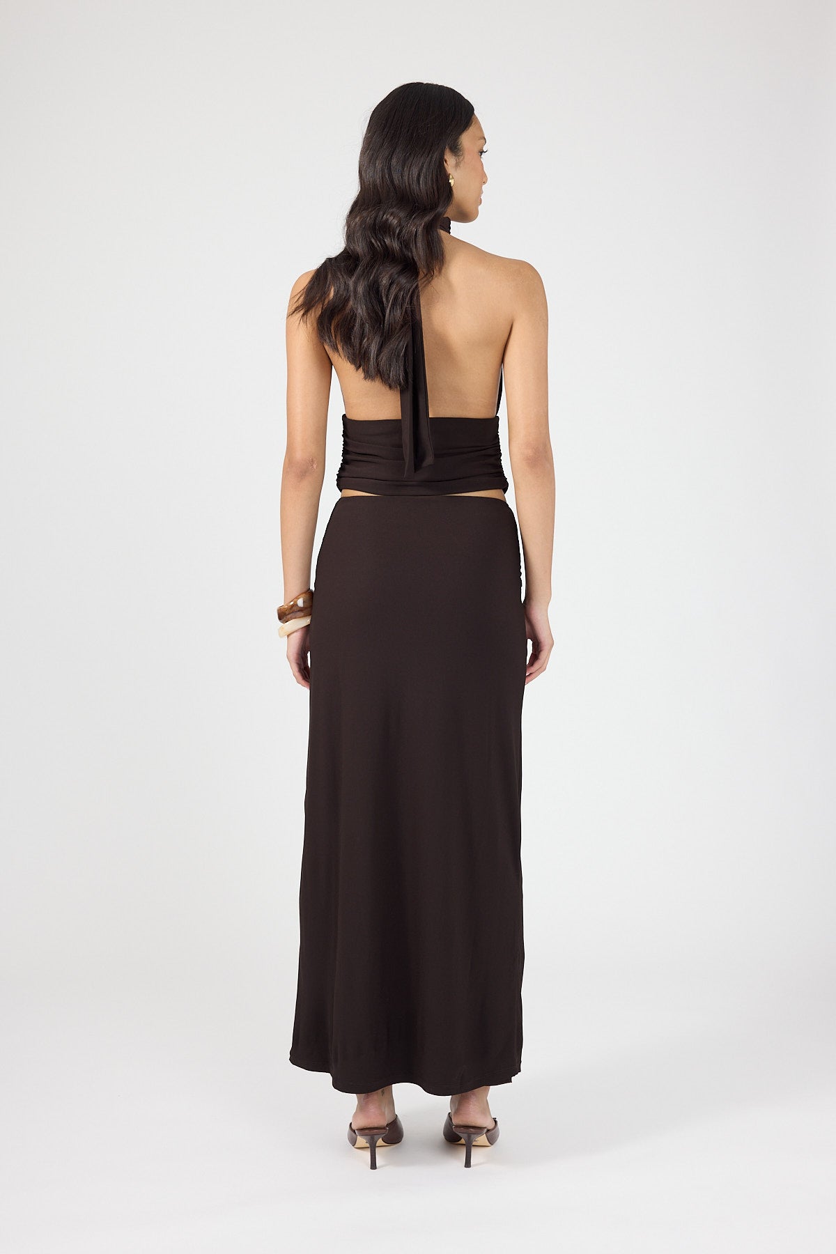 Perfect Stranger Aria Maxi Skirt Brown