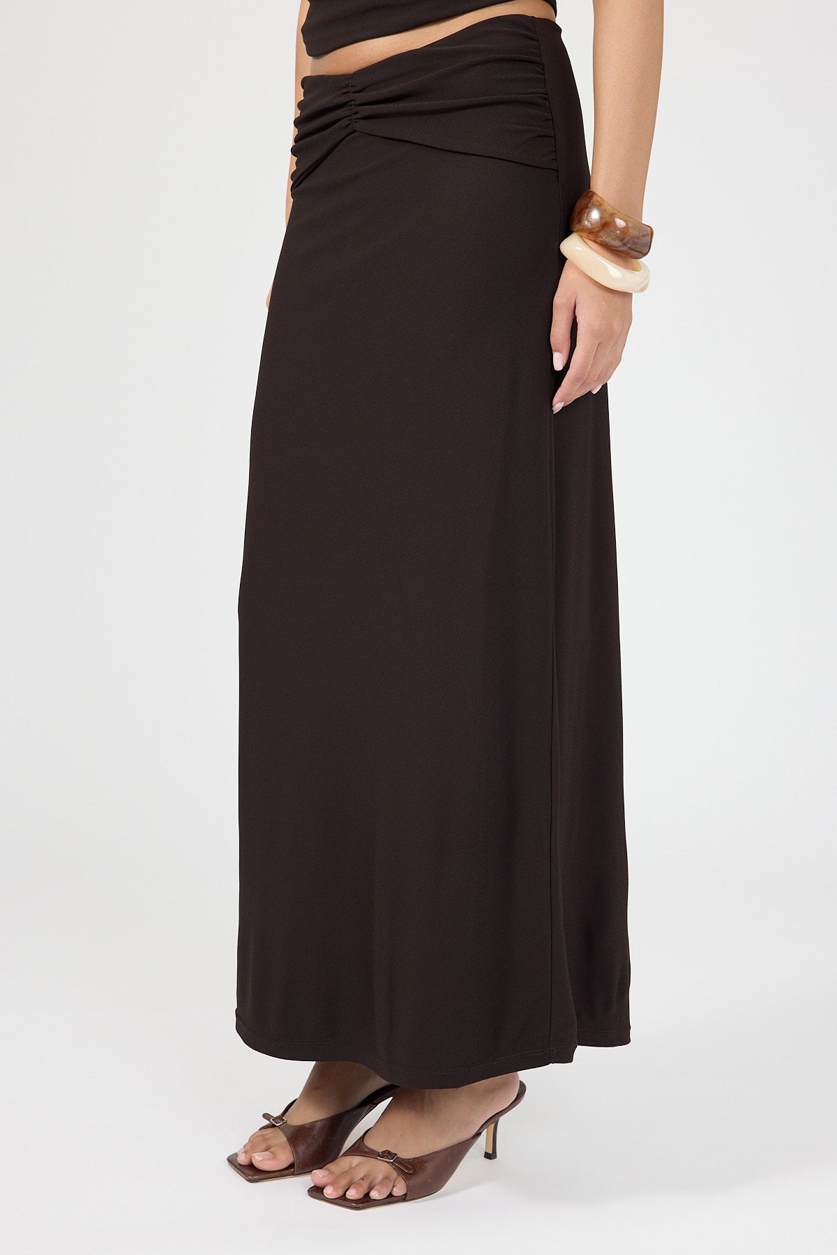 Perfect Stranger Aria Maxi Skirt Brown