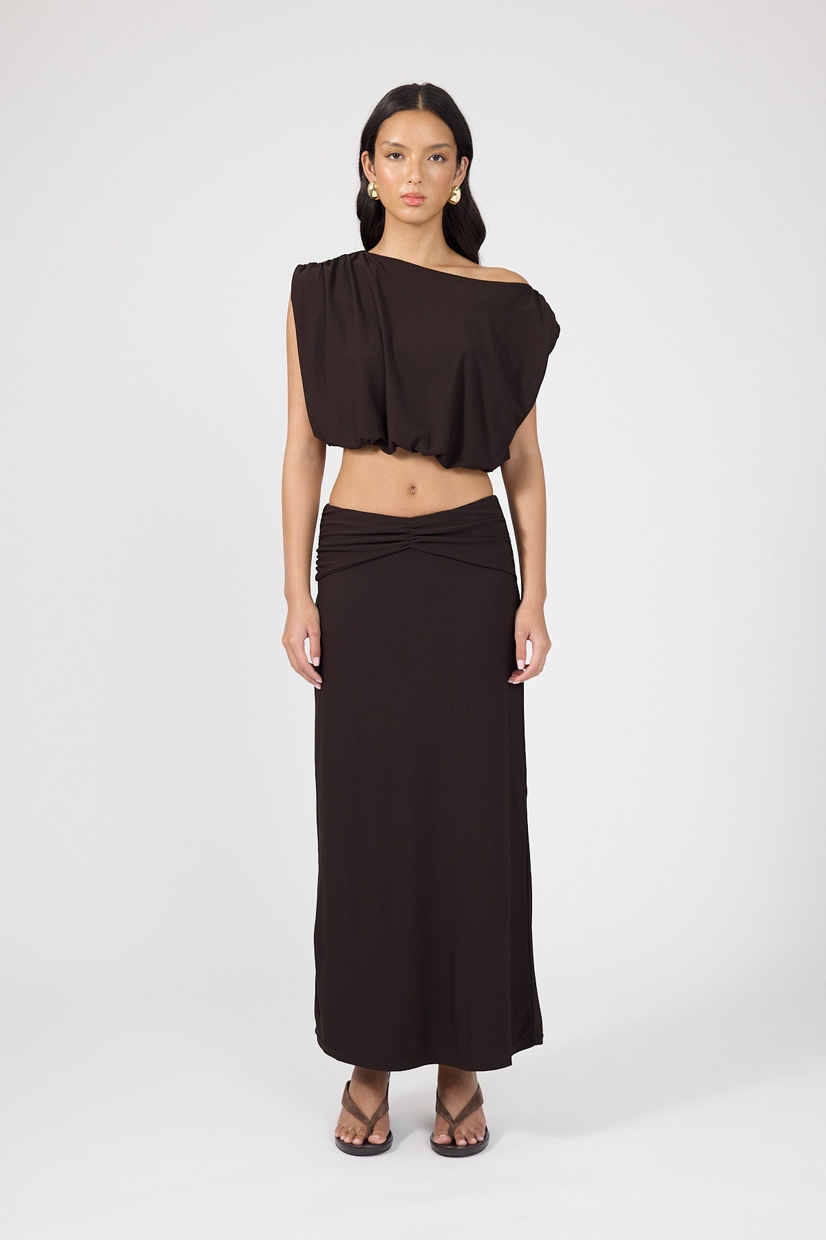 Perfect Stranger Aria Maxi Skirt Brown