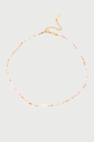 Perfect Stranger Reid Beaded Pearl Necklace Pink/Pearl
