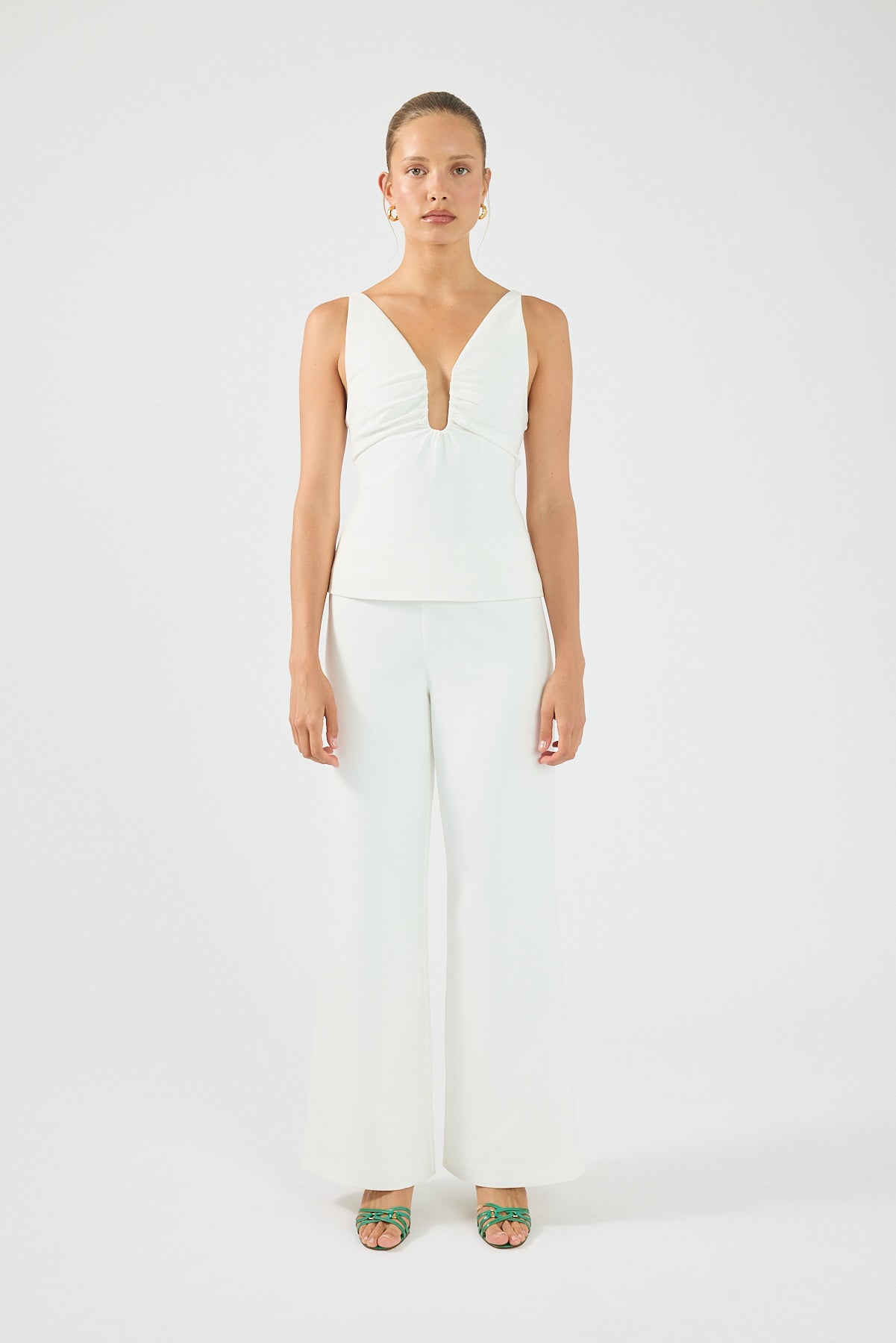 Perfect Stranger Alba Structured Top White