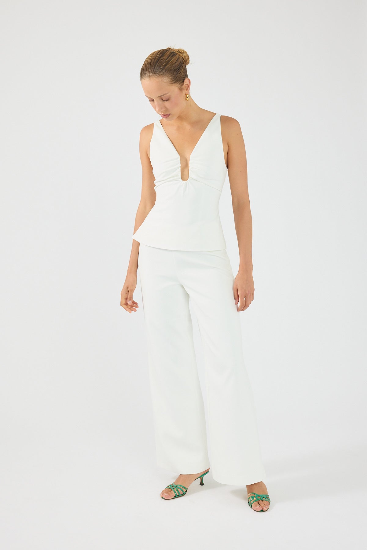 Perfect Stranger Alba Structured Top White