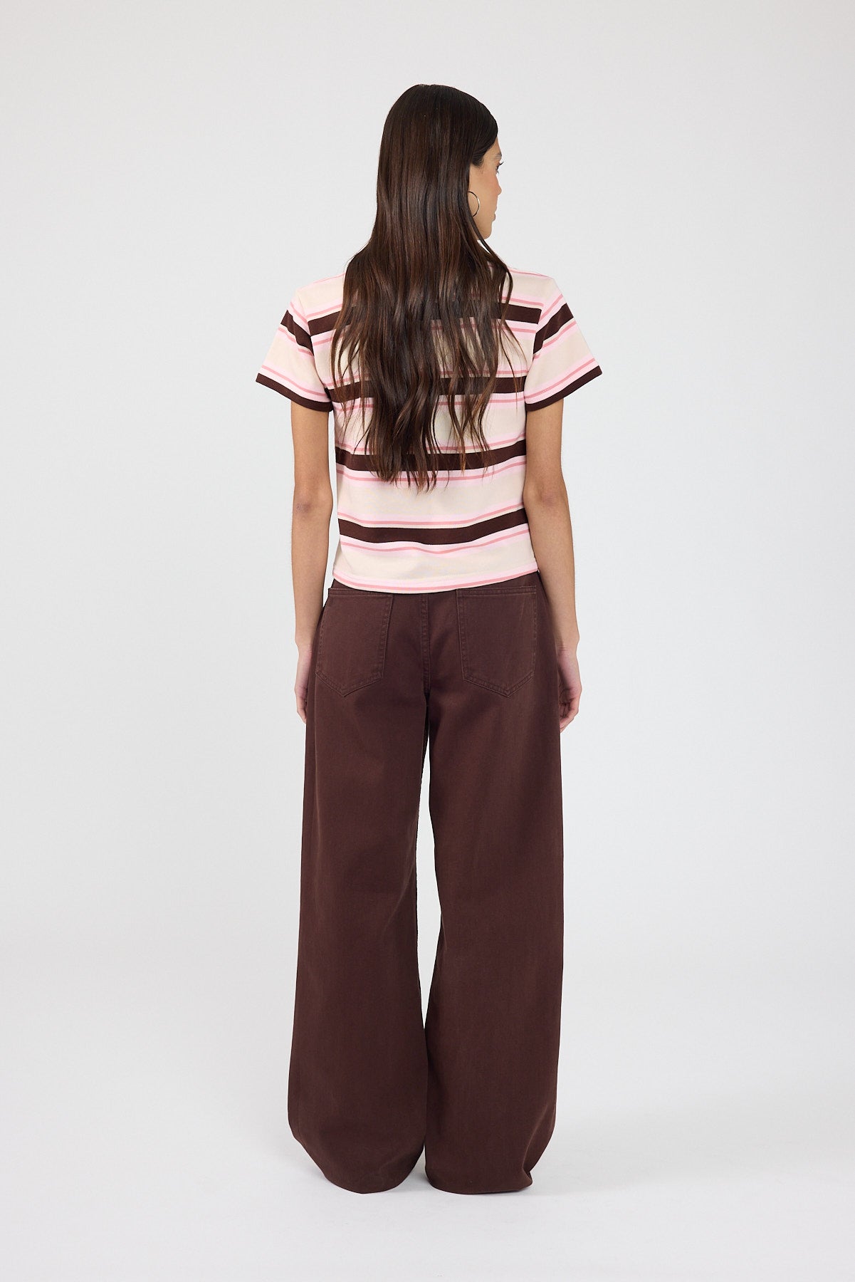 Perfect Stranger Mid Rise Baggy Jean Brown