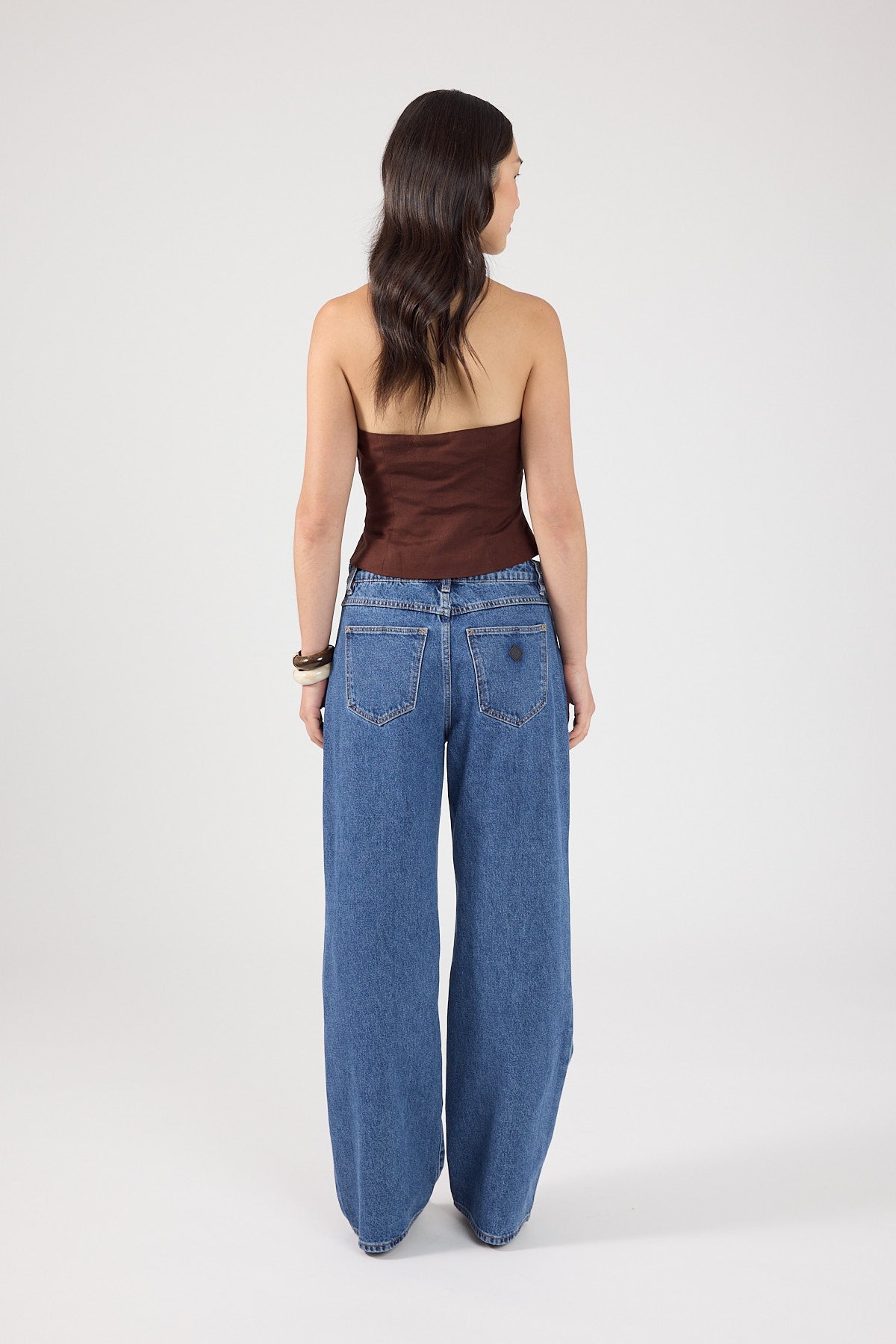 Perfect Stranger Shea Wrap Halter Top Brown