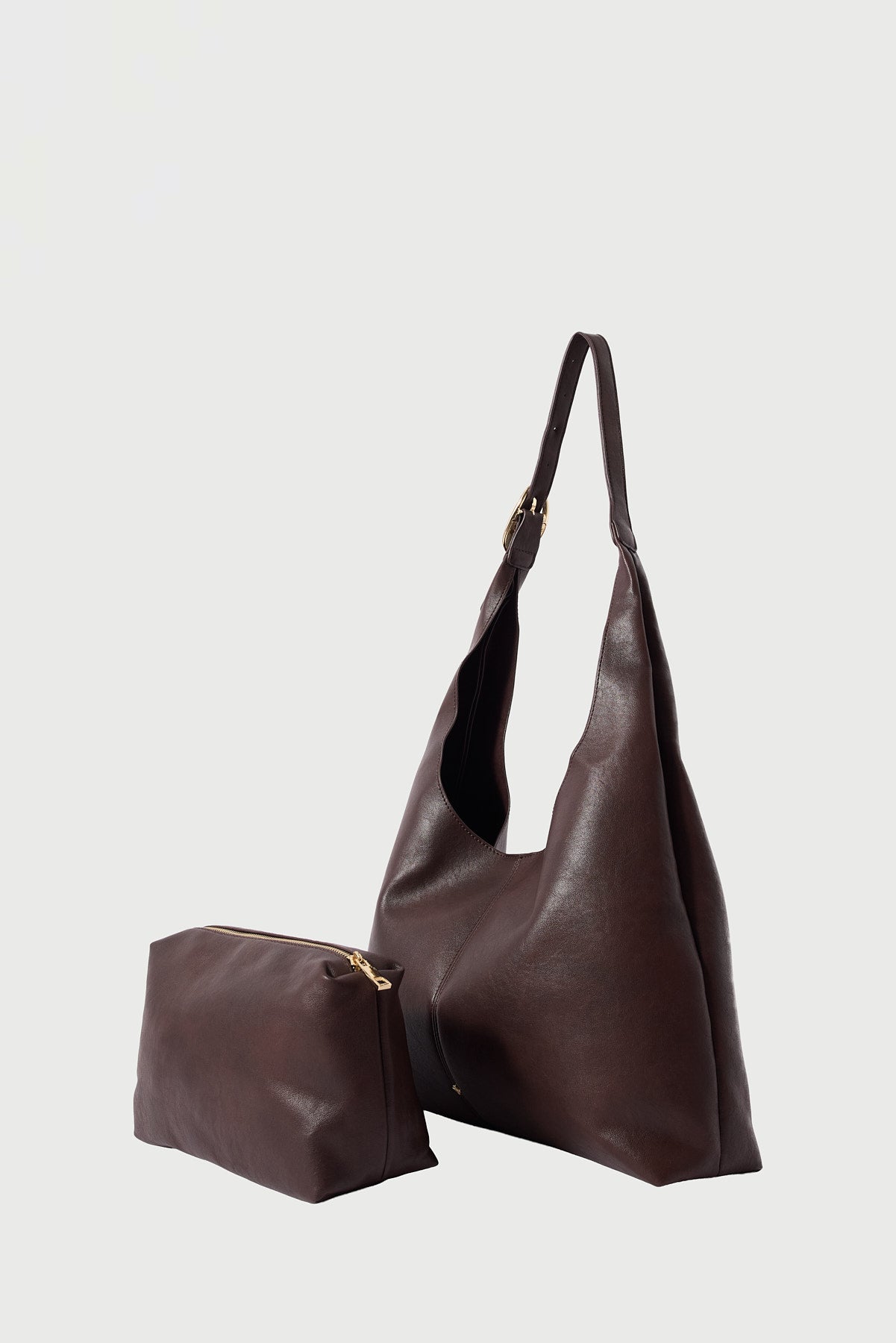 Peta + Jain KISMET HOBO BAG WITH POUCH Grainy Brown