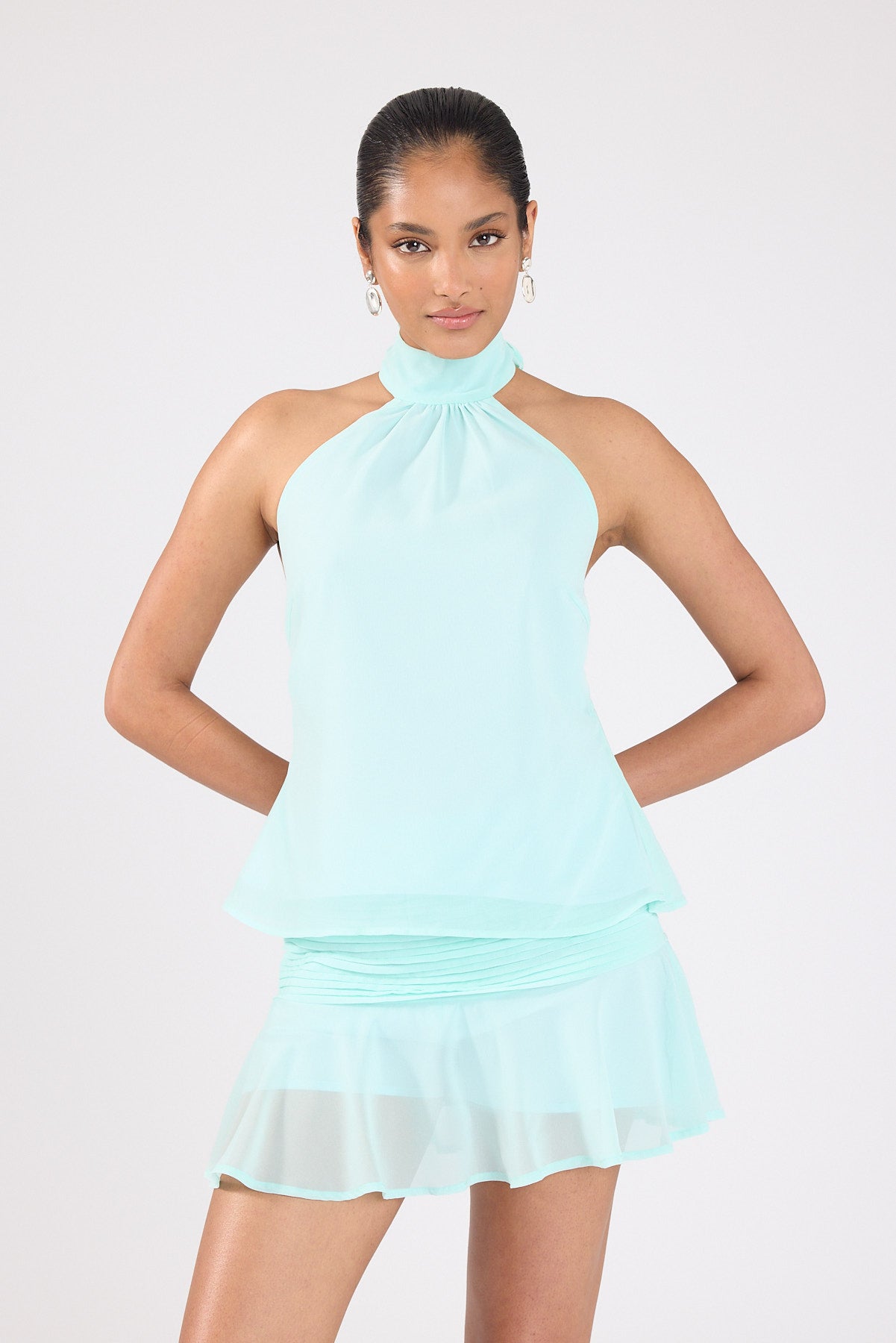 Perfect Stranger Eland Halter Top Seafoam