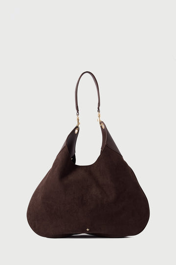Peta + Jain Joker Shoulder Bag Choc Suede
