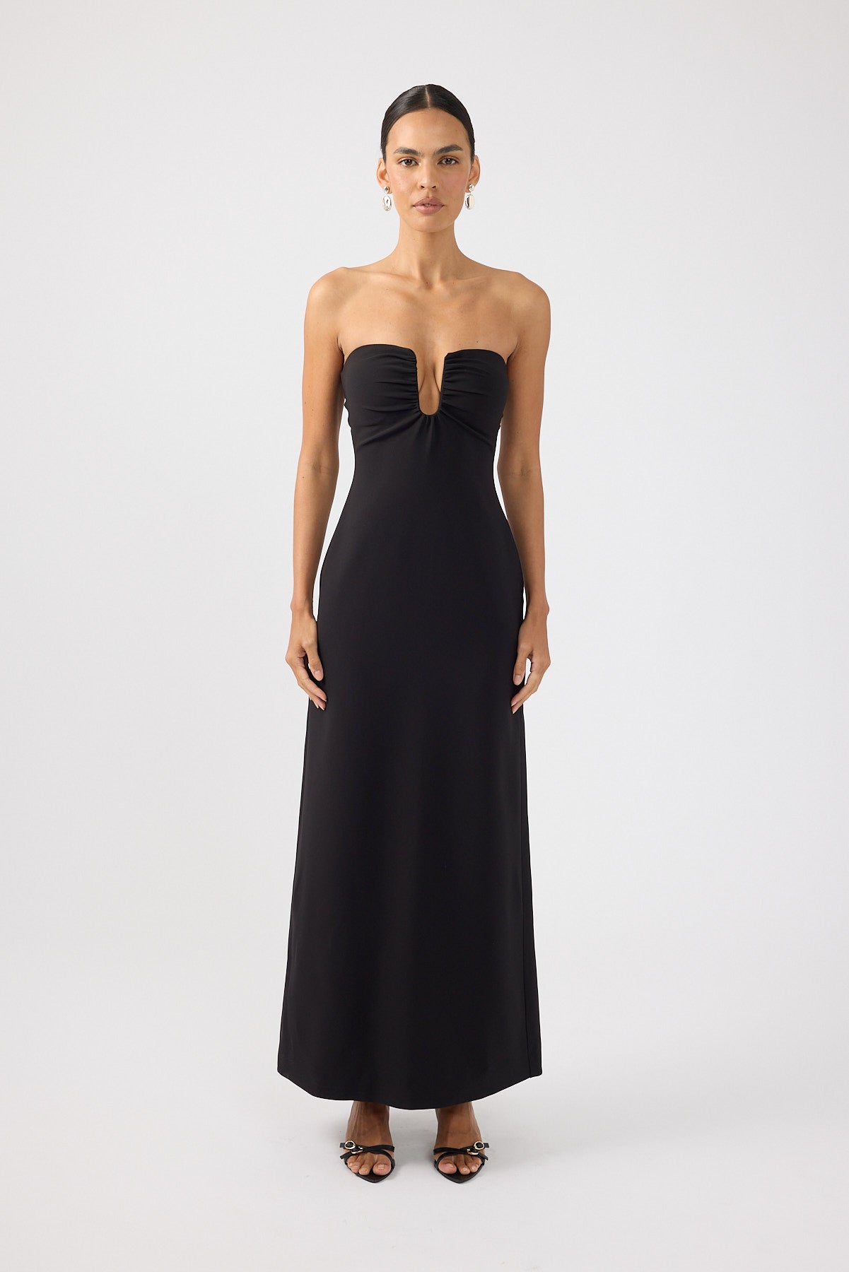Perfect Stranger Alba Strapless Maxi Dress Black
