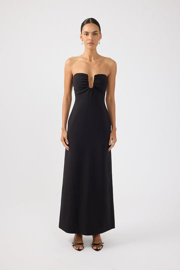 Perfect Stranger Alba Strapless Maxi Dress Black